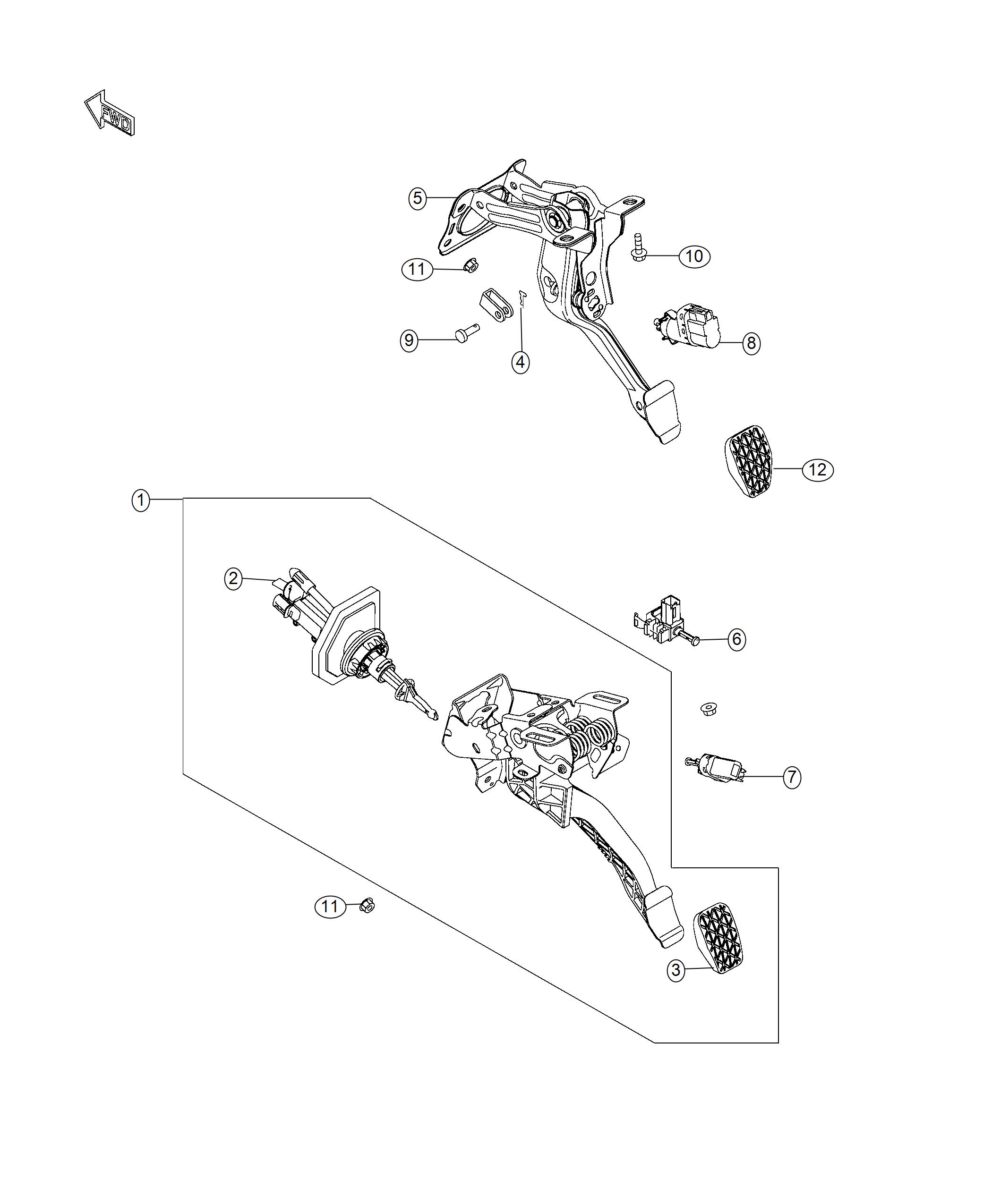 Diagram Switch, Brake and Clutch Interlock. for your 1999 Dodge Avenger   