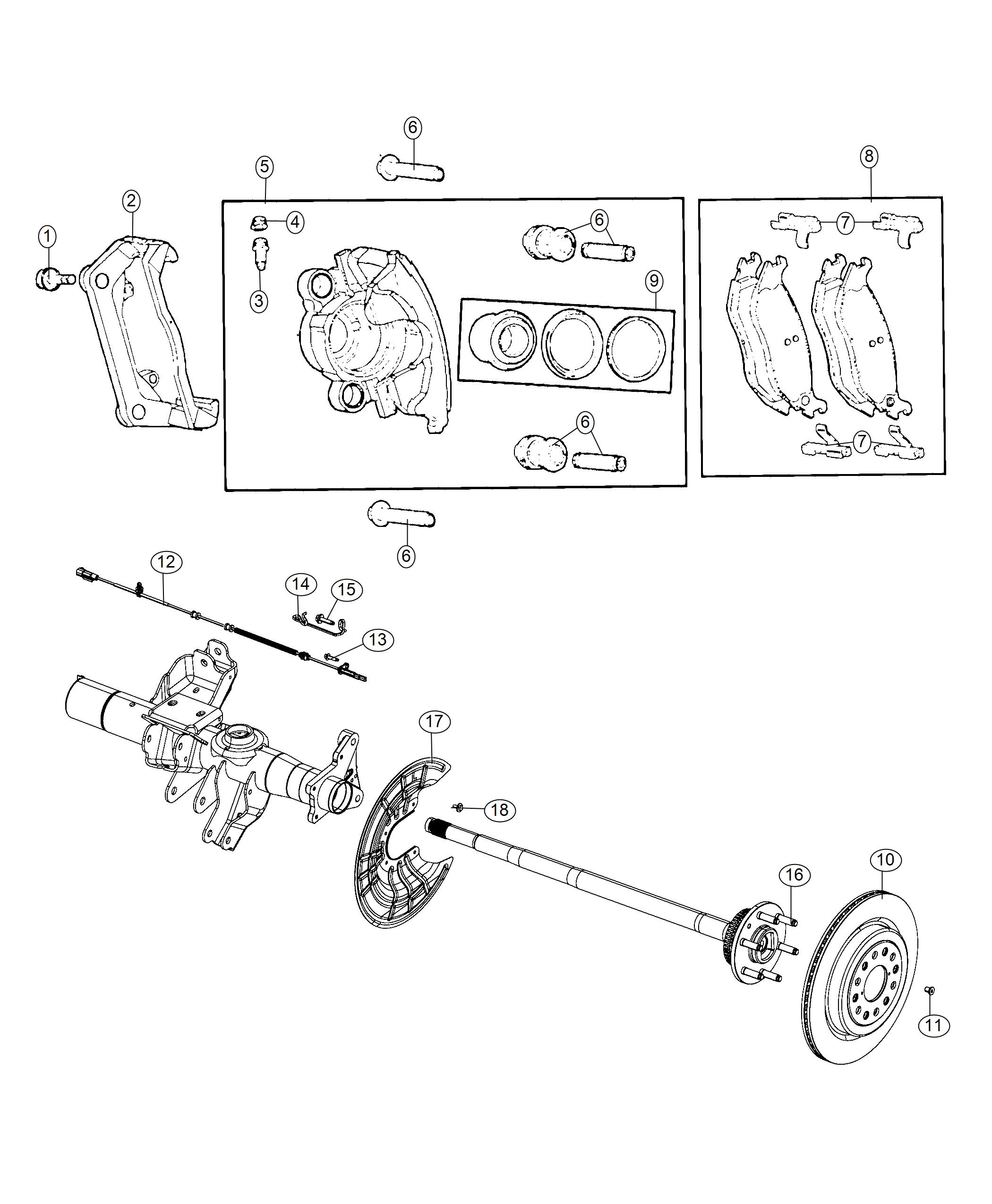 Brakes, Rear, Disc. Diagram