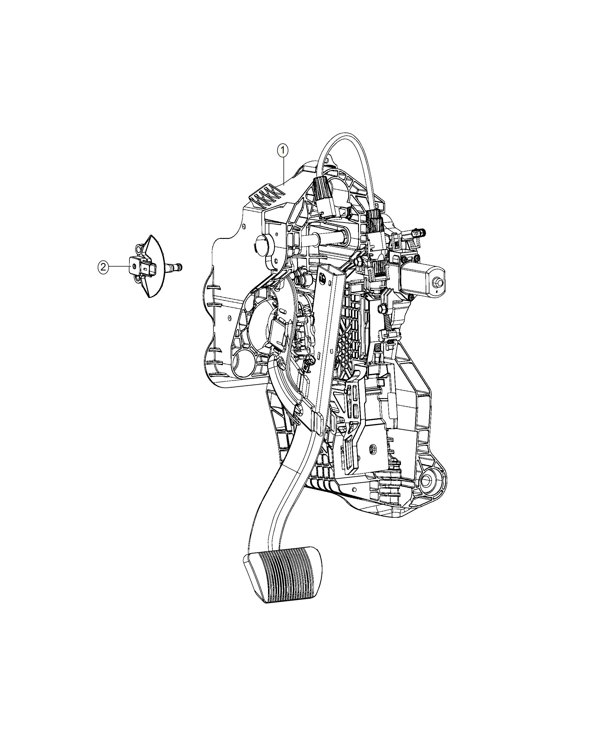 Pedal, Brake, Power Adjustable, Memory. Diagram