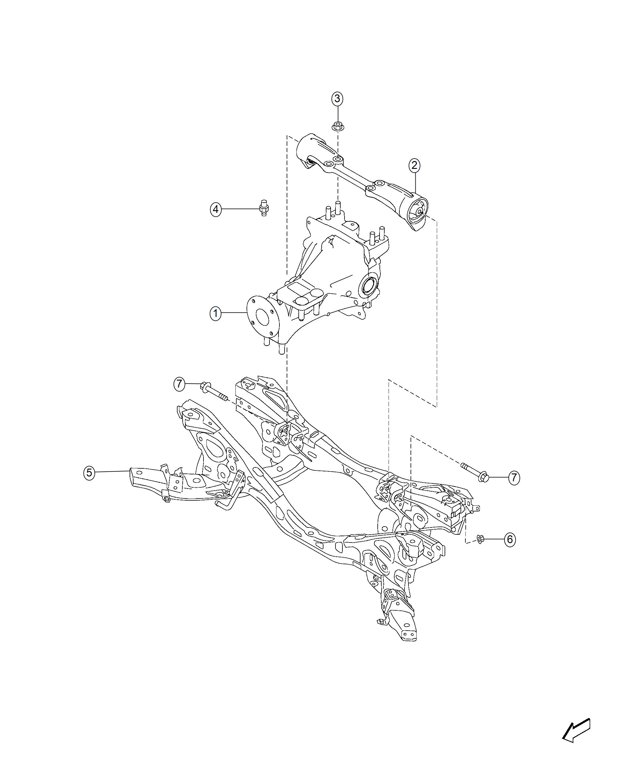 Diagram Axle Assembly. for your 2001 Chrysler 300  M 