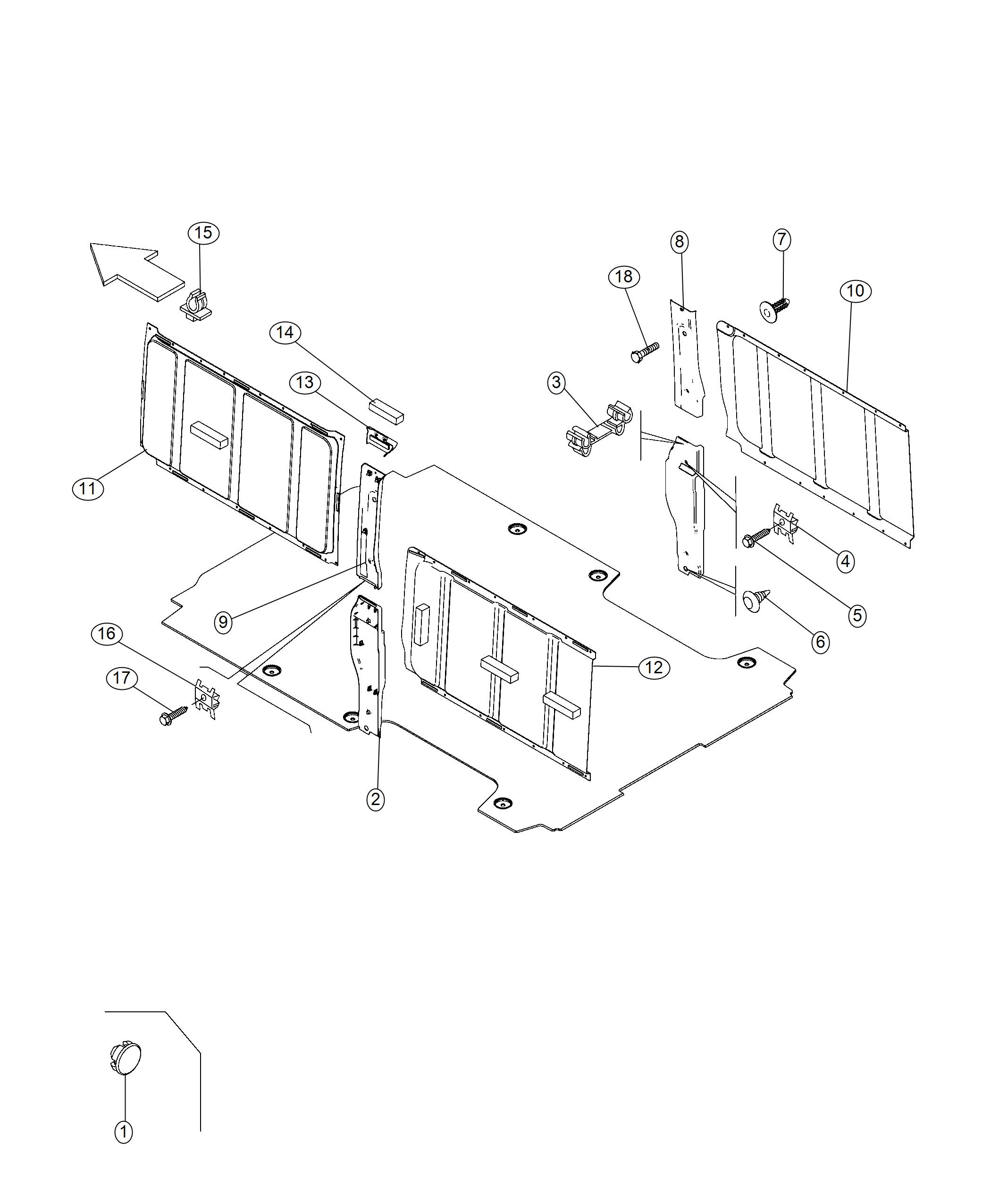 Upper Cargo Trim Covers. Diagram