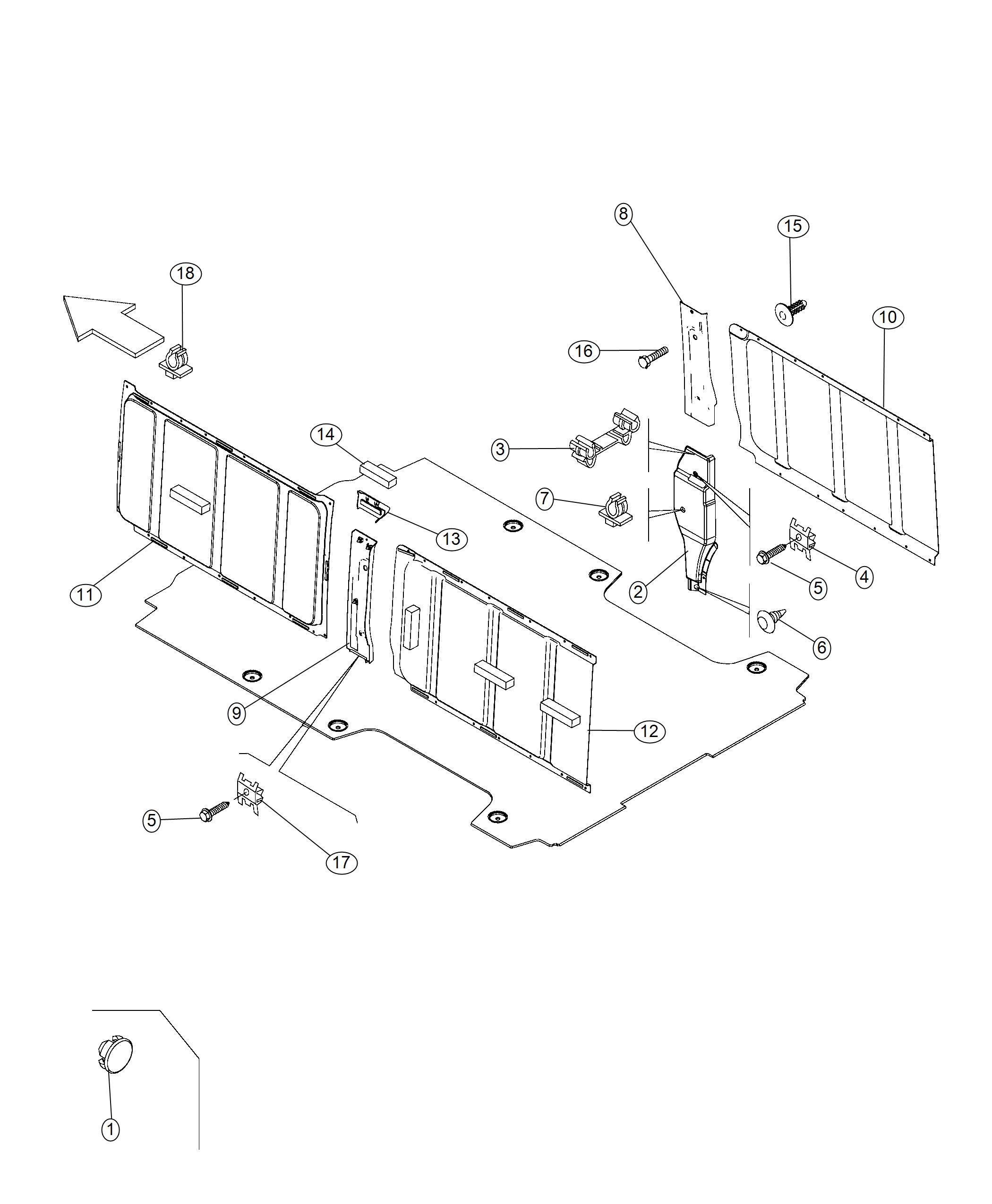 Upper Cargo Trim Covers. Diagram