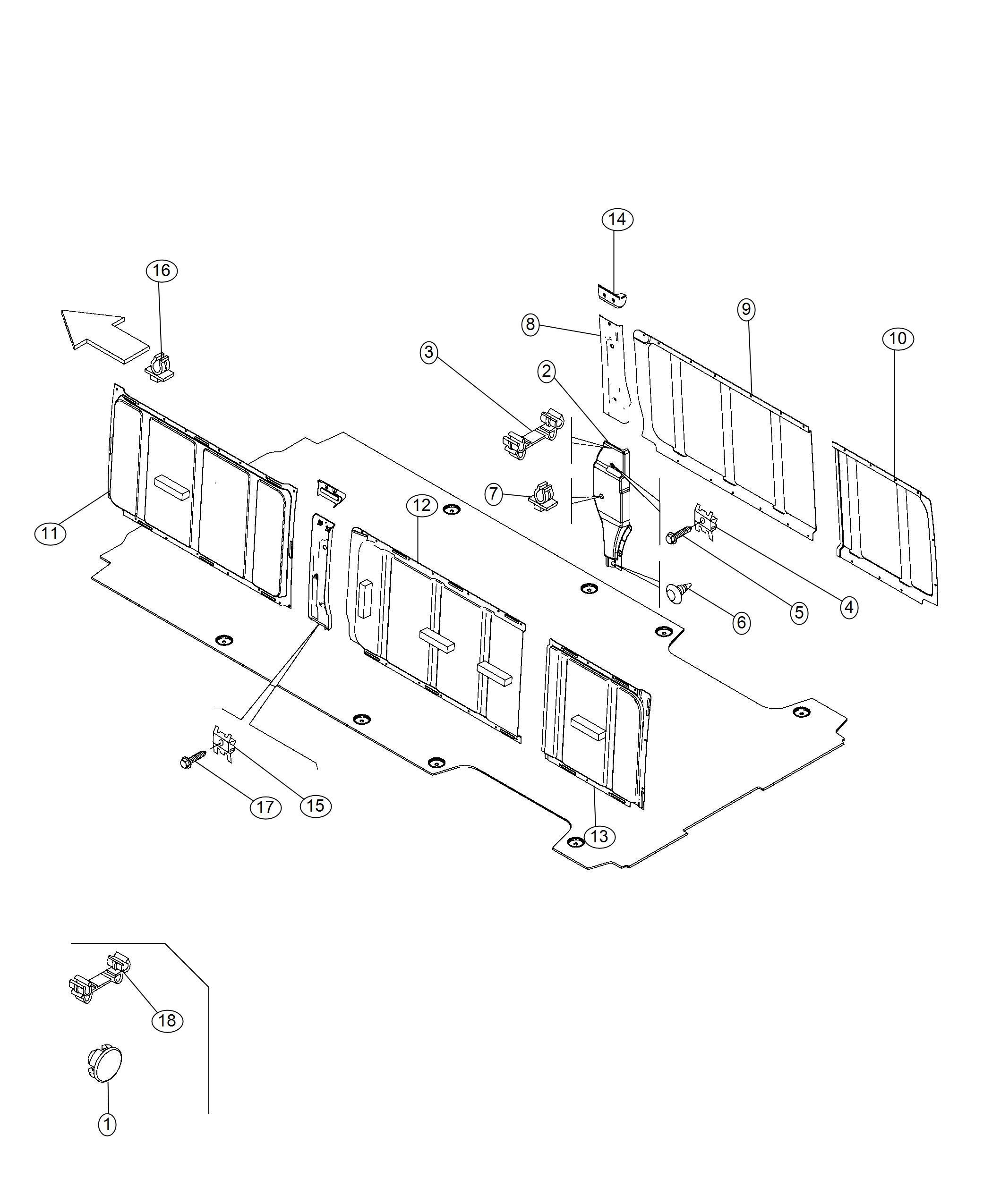 Upper Cargo Trim Covers. Diagram