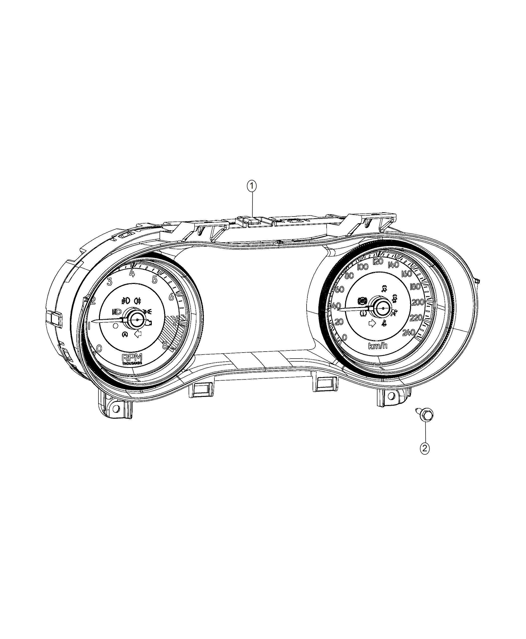 Diagram Instrument Cluster. for your 2019 Jeep Cherokee   