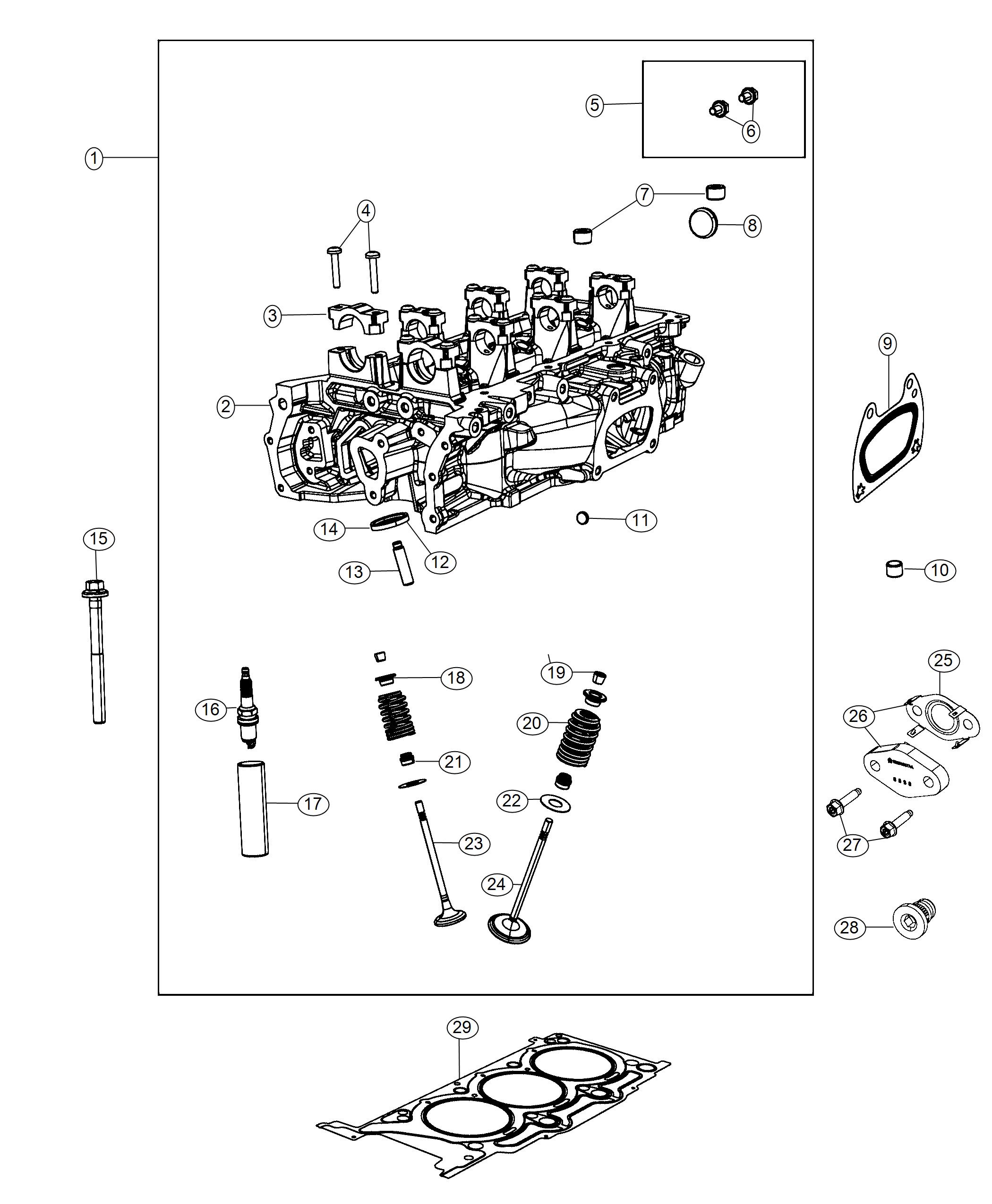 Diagram Cylinder Heads 3.6L. for your 2003 Chrysler 300  M 