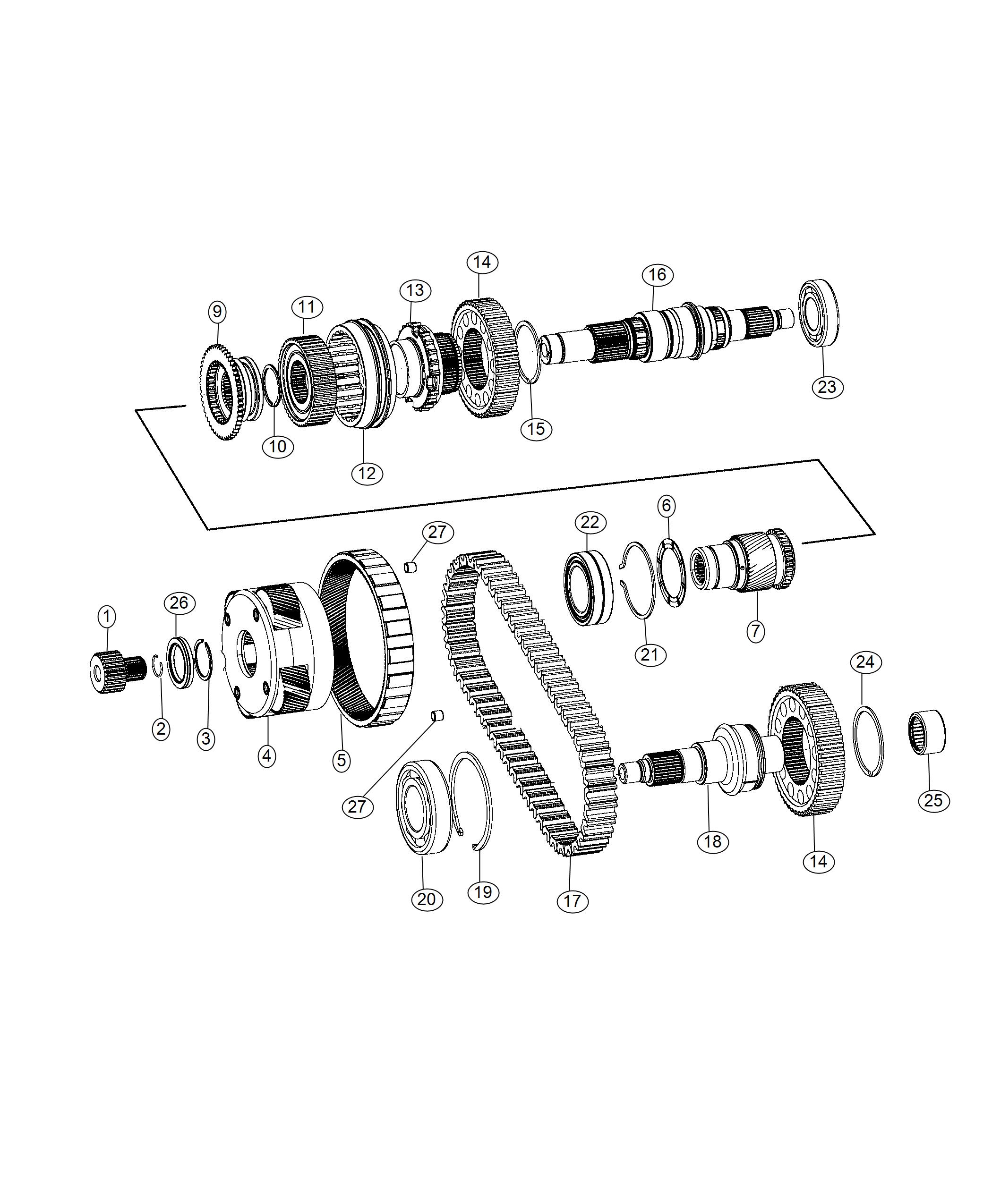 Diagram Gear Train. for your Jeep Wrangler  