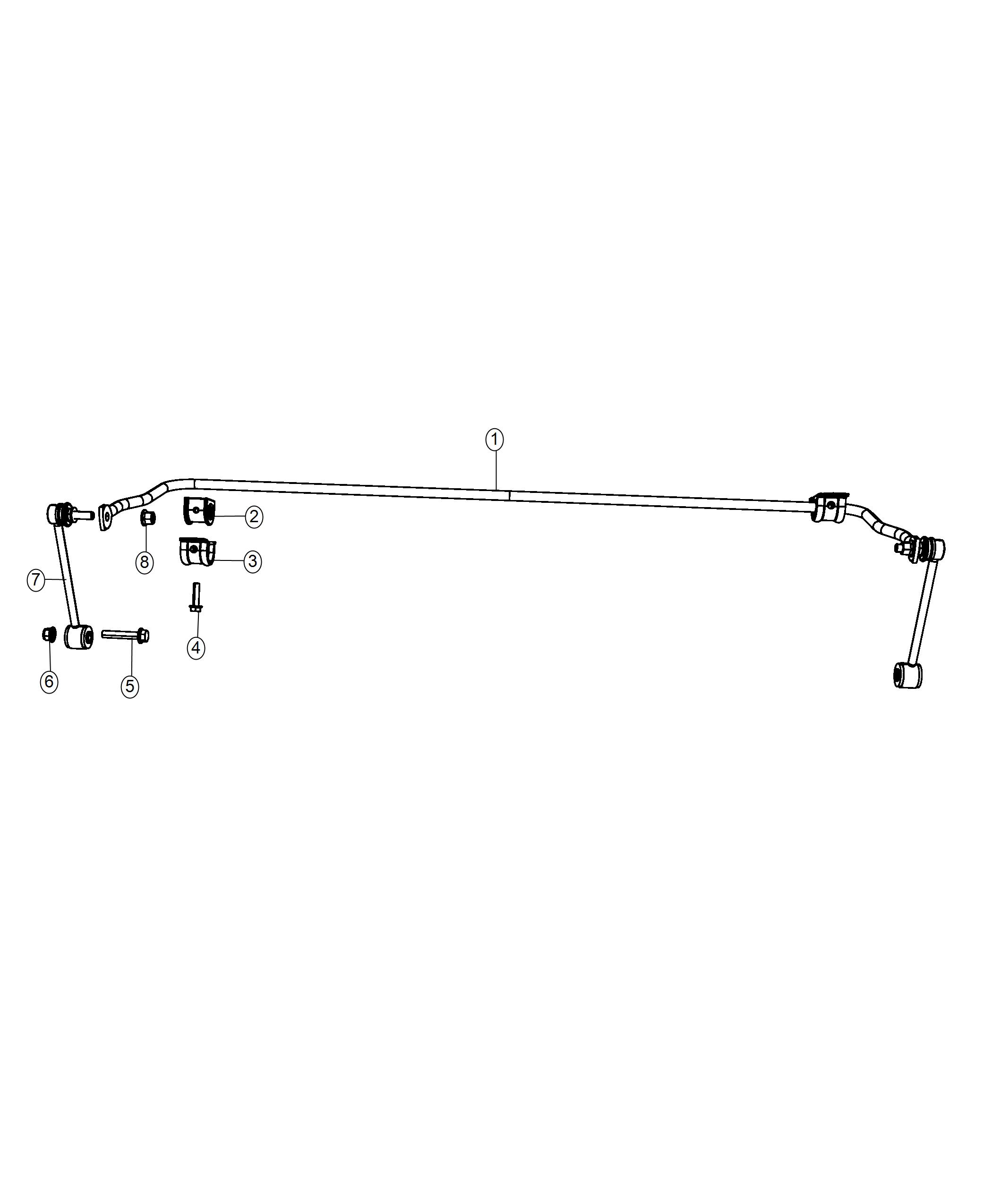 Full size assembly image of Stabilizer Bar, Rear. (1/1)