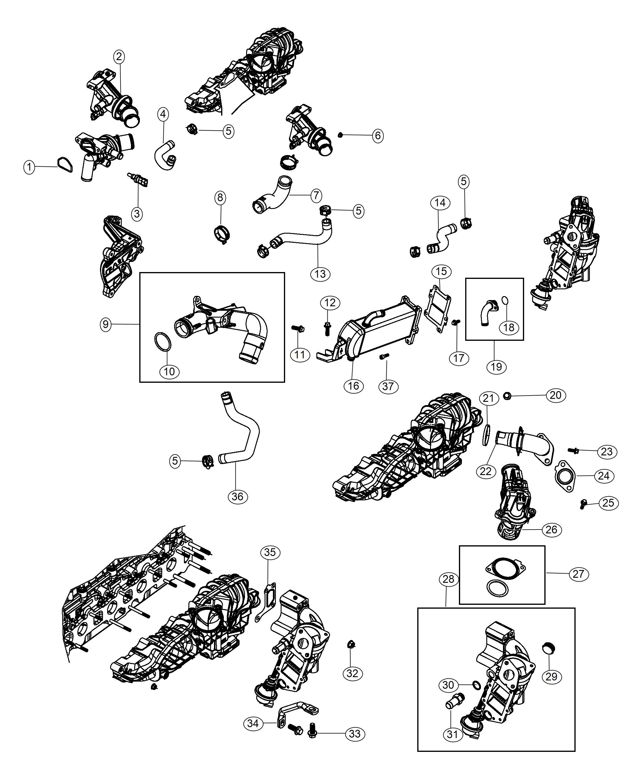 Diagram EGR Valve. for your 2021 Jeep Wrangler   