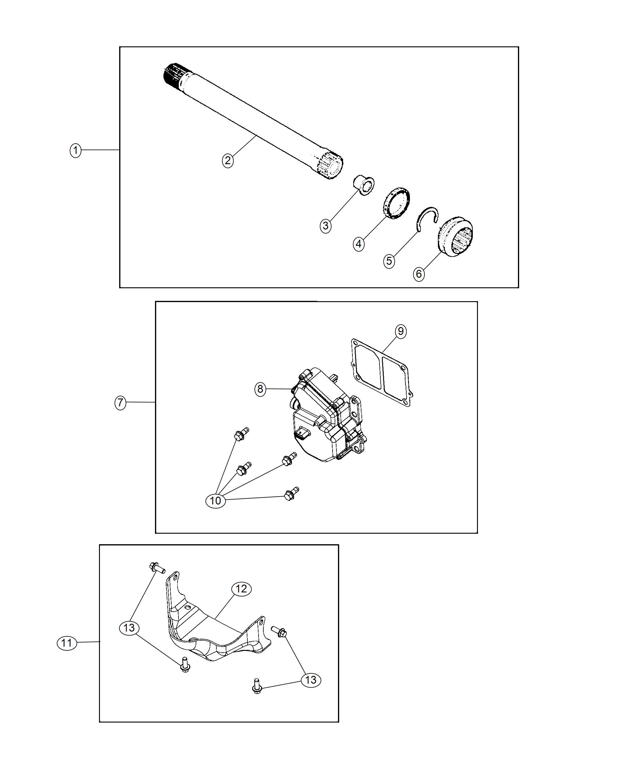 Diagram Disconnect, Axle. for your Jeep Wrangler  