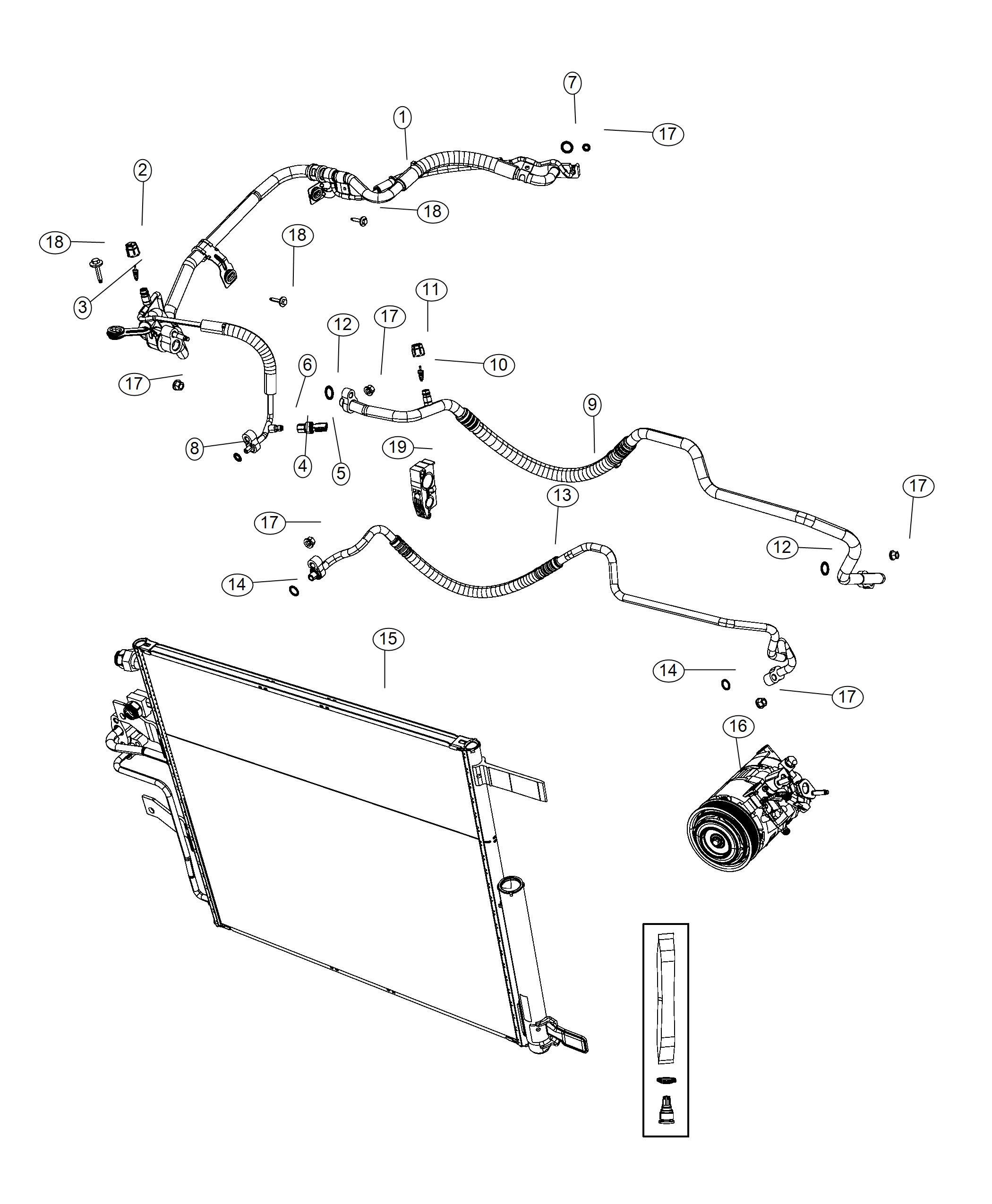 Diagram A/C Plumbing. for your 2000 Chrysler 300  M 