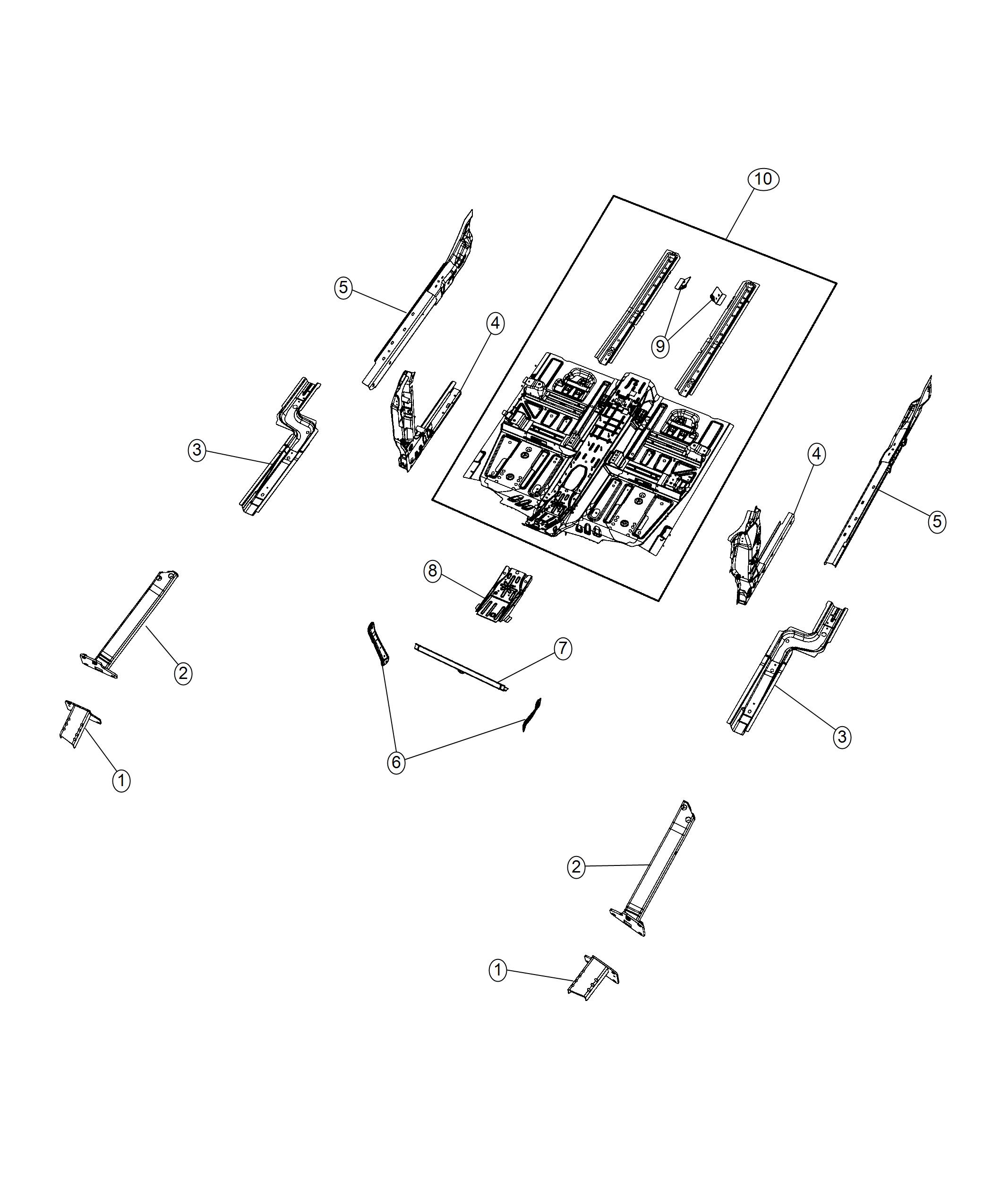 Front Floor Pan. Diagram