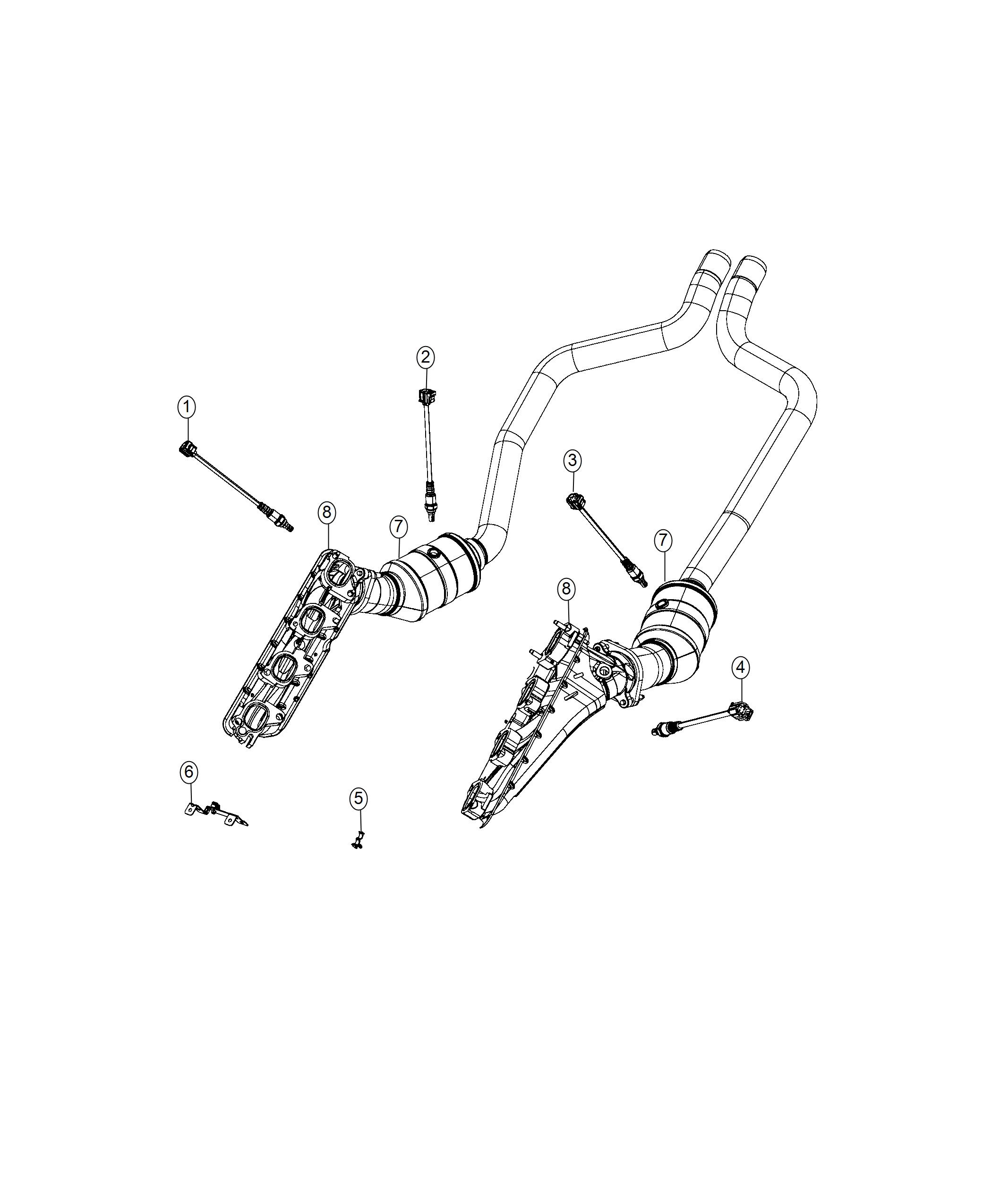 Diagram Sensors, Oxygen. for your 2002 Chrysler 300  M 