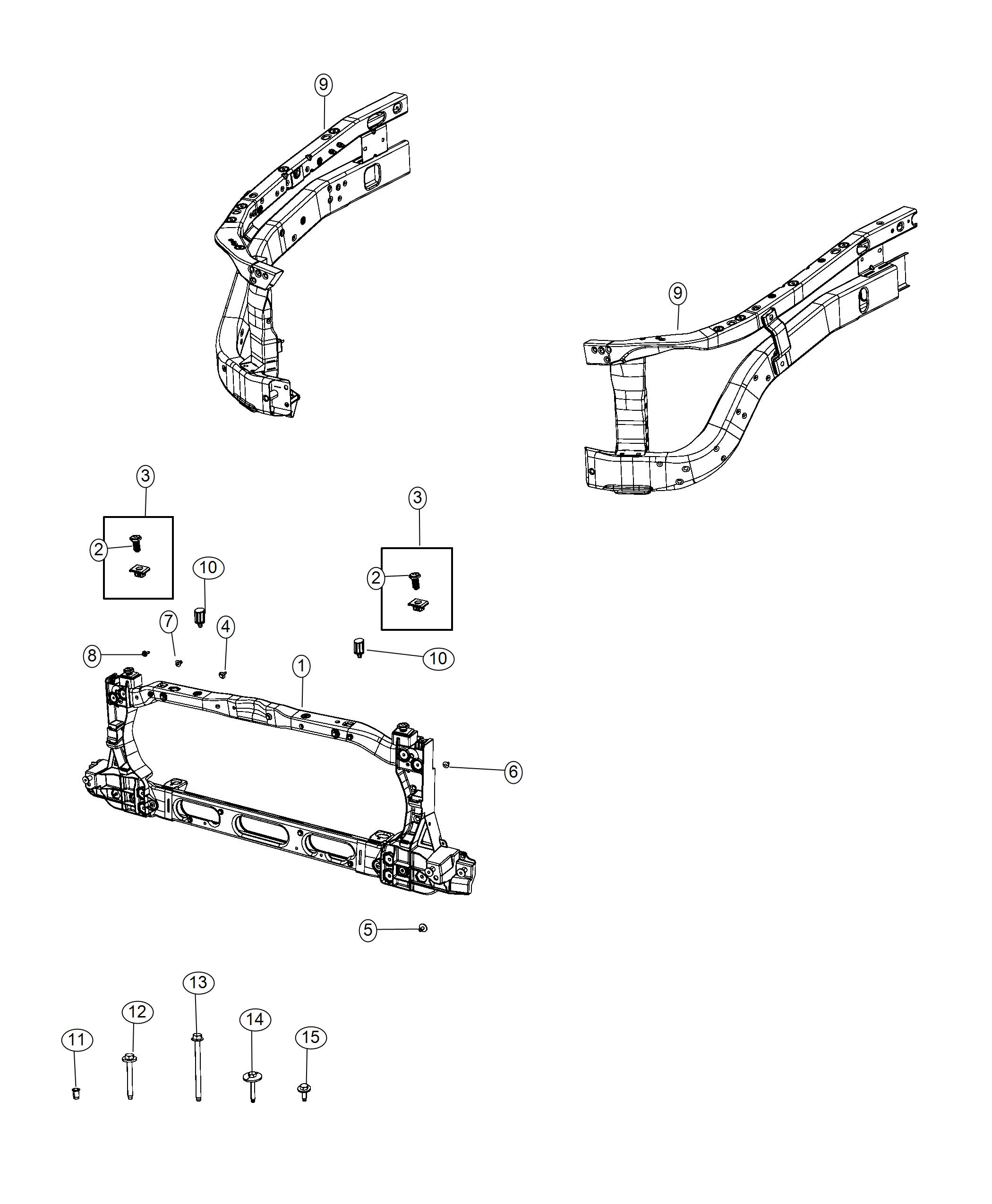 Diagram Radiator Support. for your 2003 Chrysler 300  M 