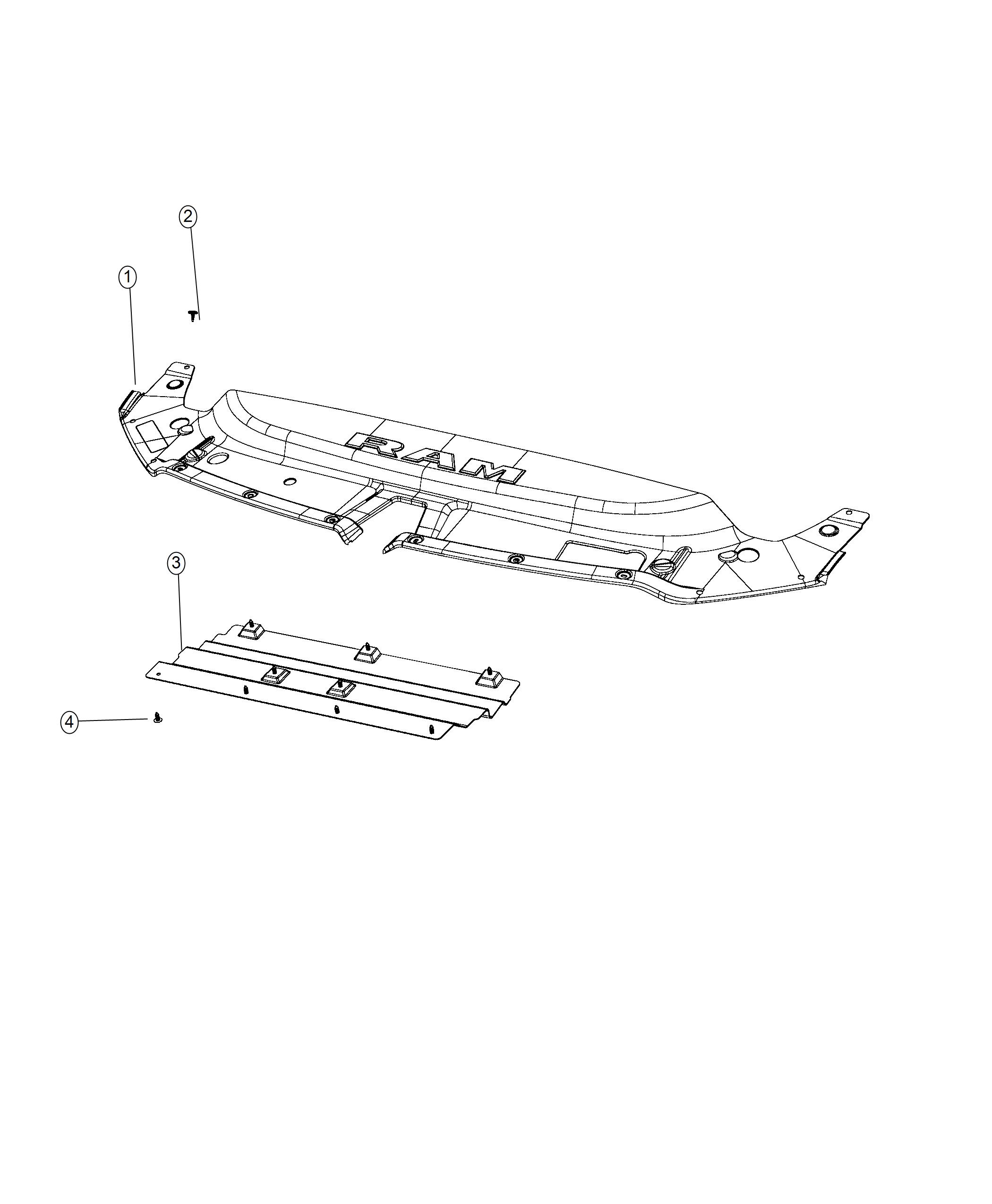 Diagram Radiator Seal, Shields, Shrouds, And Baffles. for your 2009 Ram 2500   