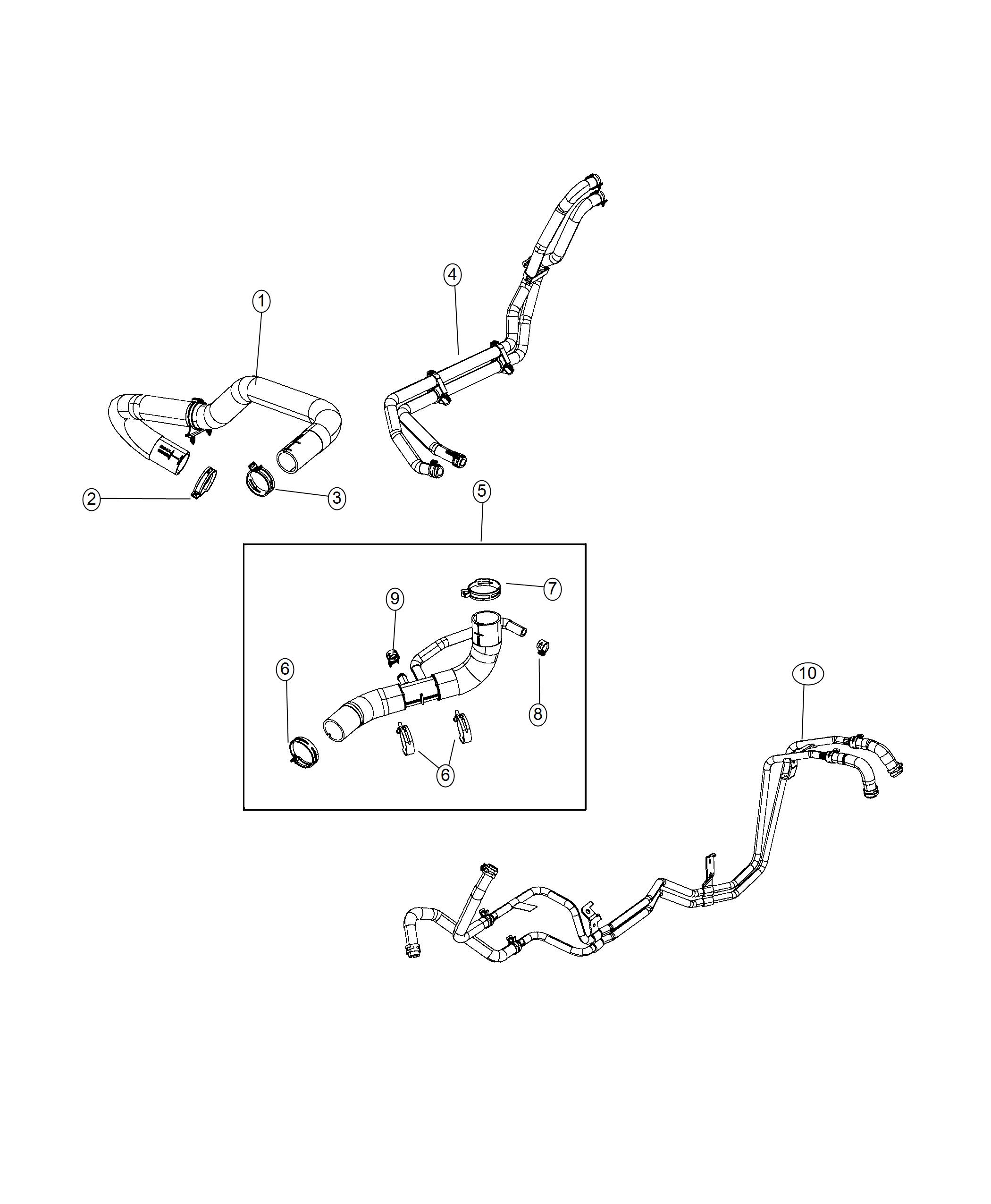 Diagram Cooling Hoses. for your 2019 Ram 1500   