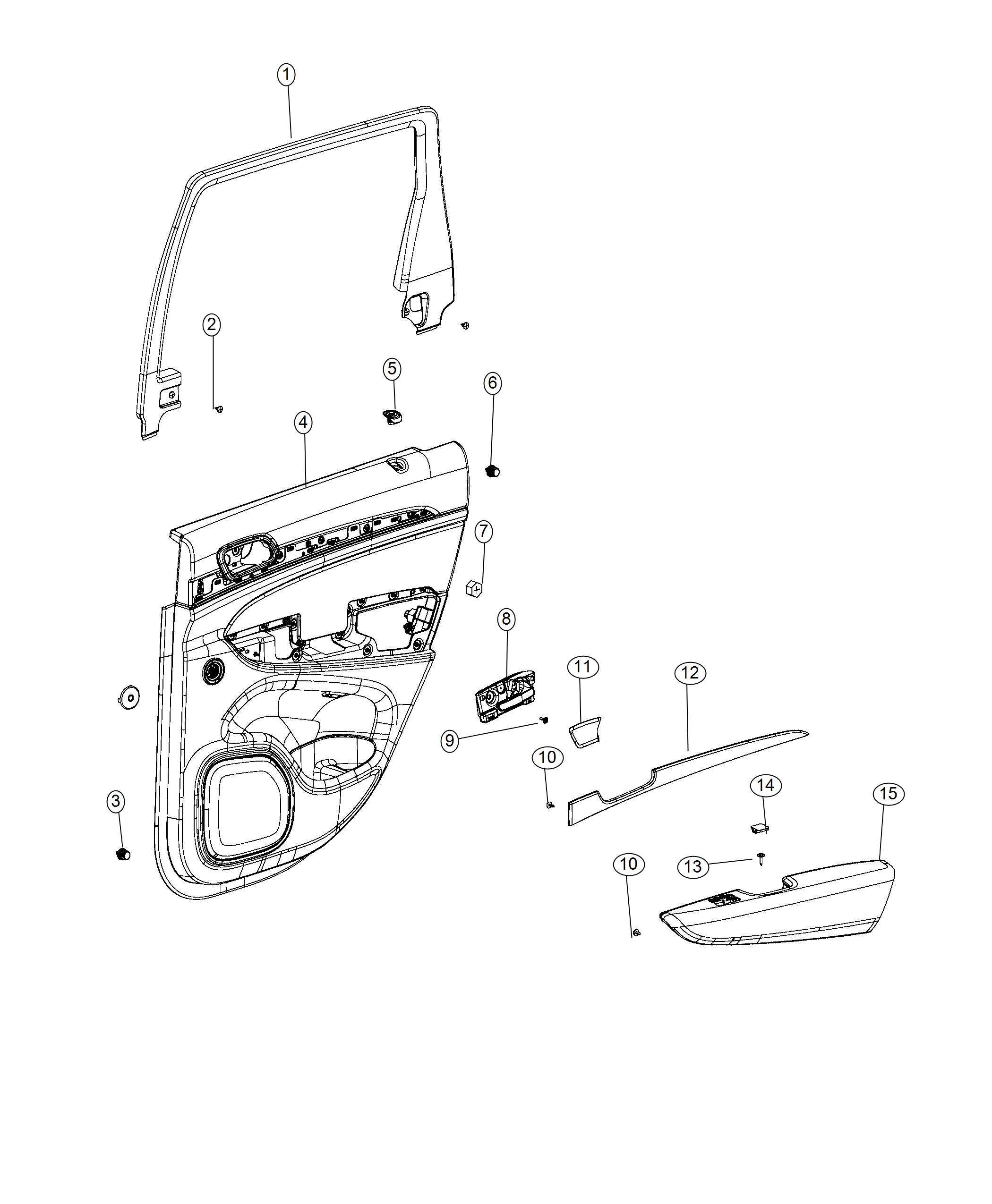 Rear Door Trim Panels. Diagram