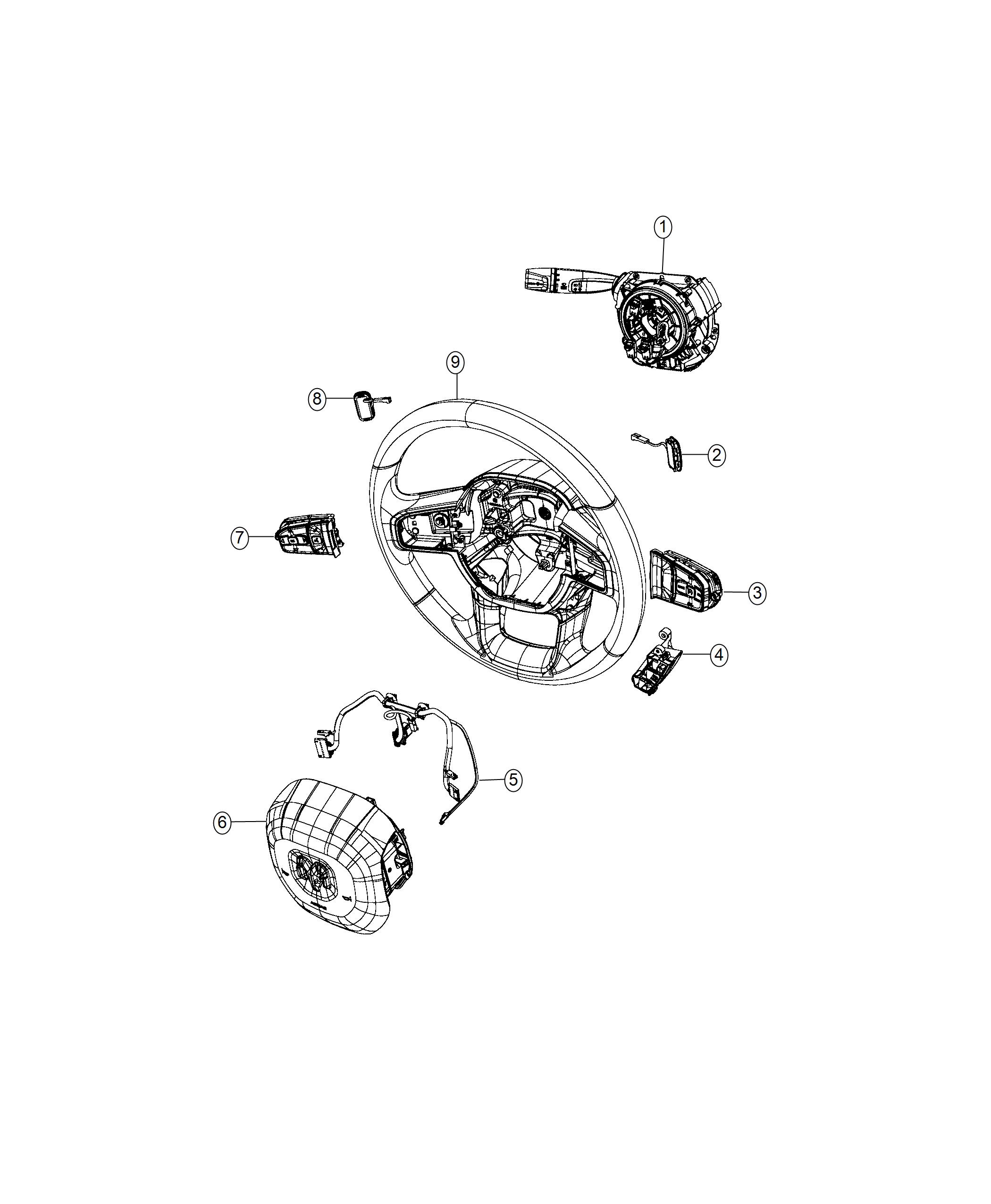 Diagram Switches, Steering Wheel. for your 1998 Dodge Avenger   