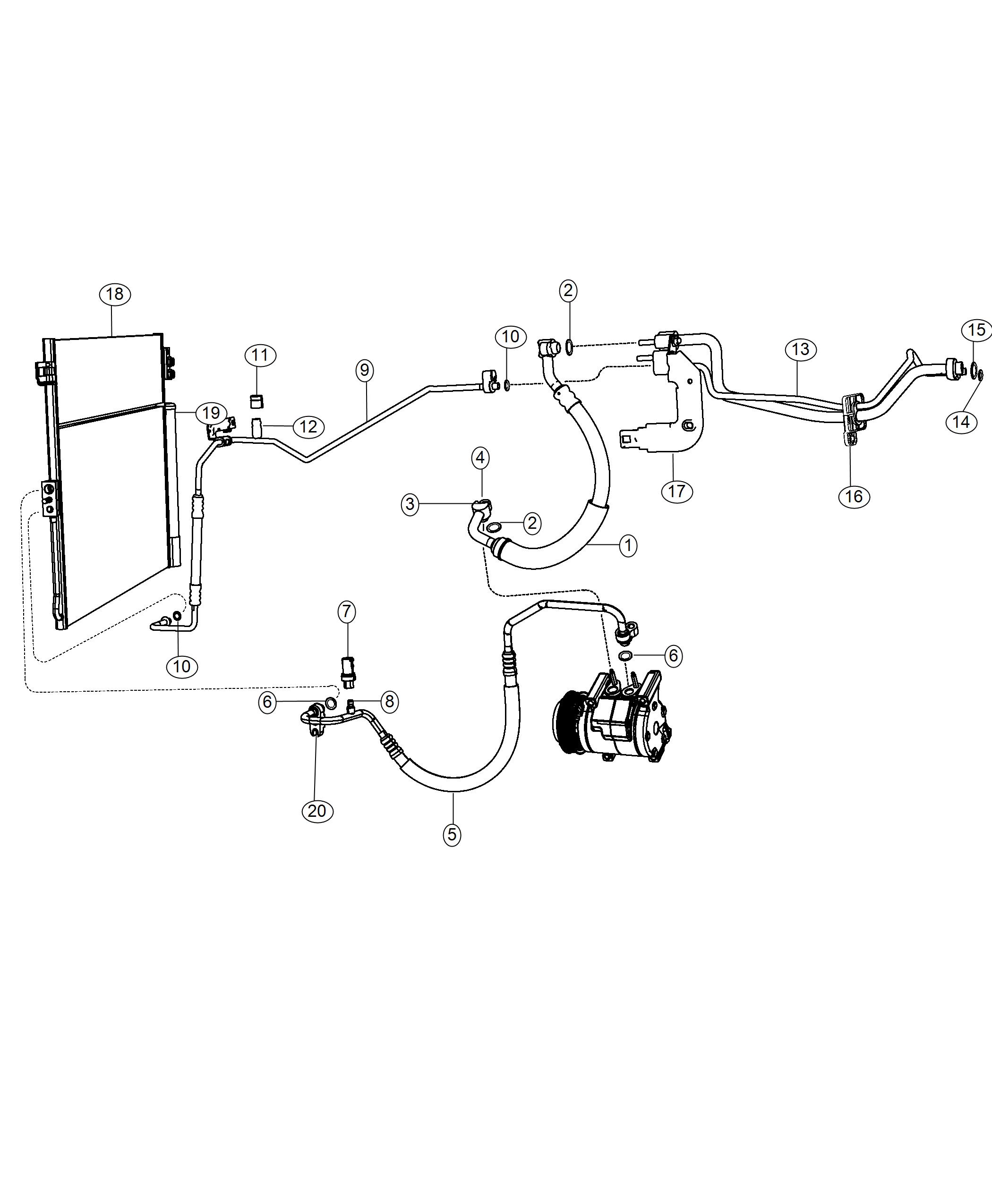 Diagram A/C Plumbing. for your Jeep