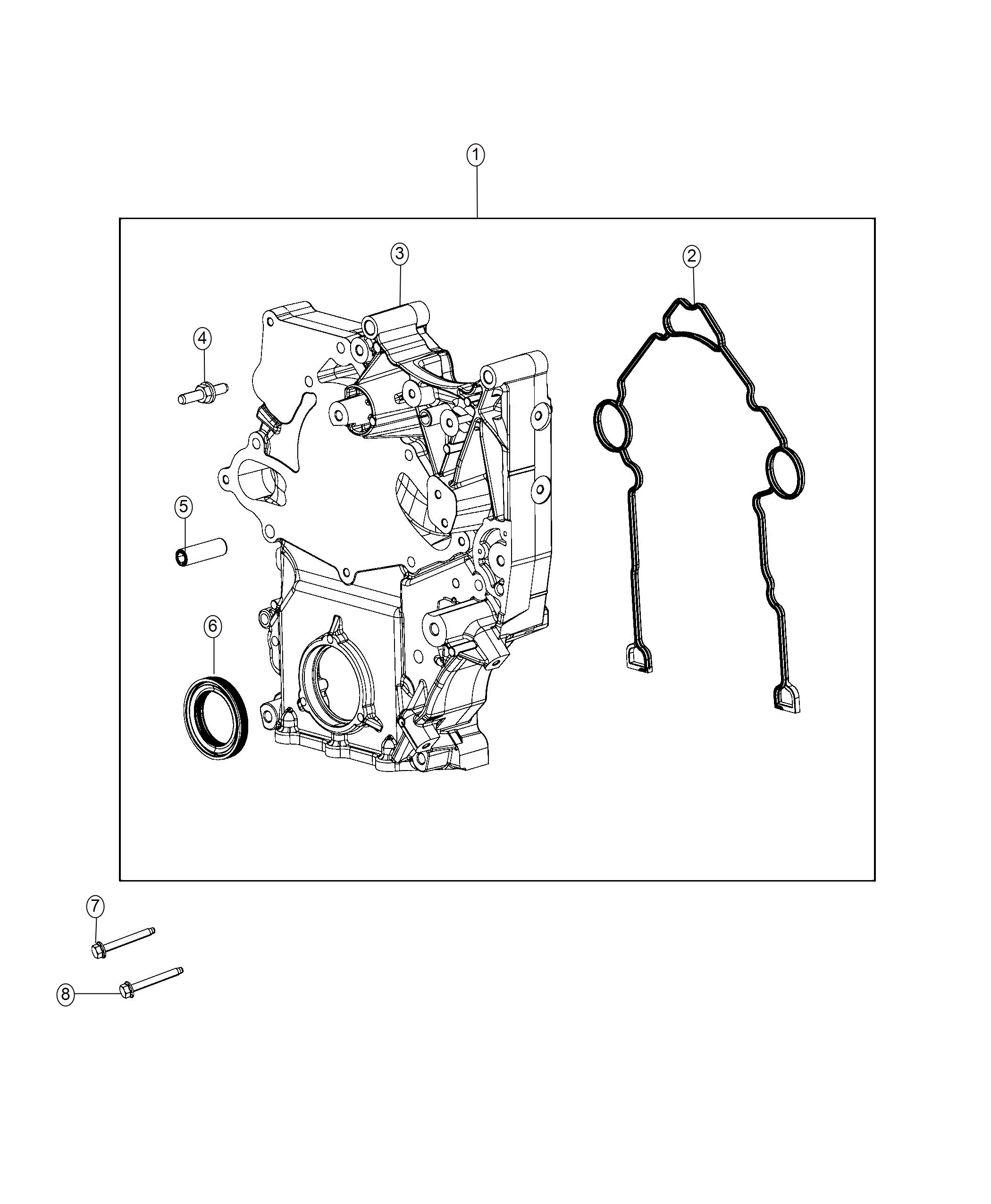 Diagram Timing Case Cover 5.7L. for your Chrysler 300  M