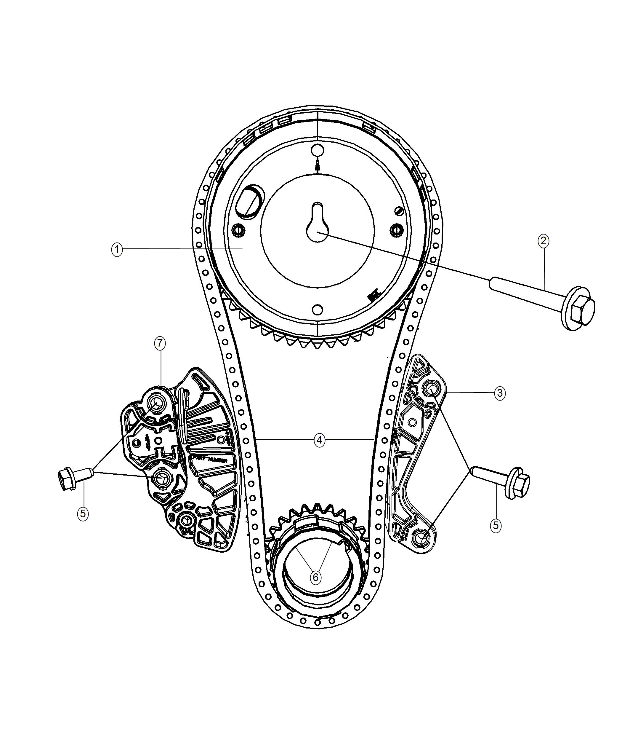 Timing System 5.7L. Diagram