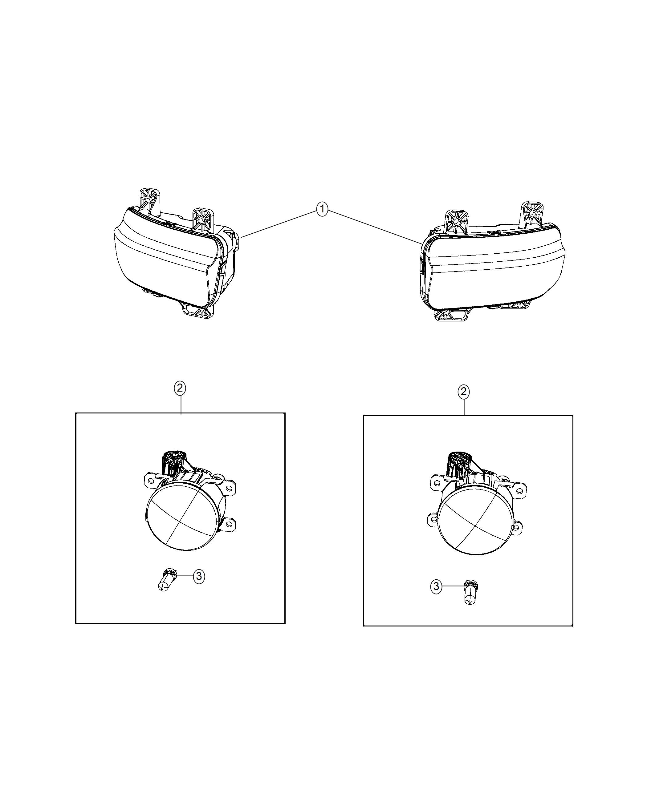 Diagram Lighting, Front Fog Lamps. for your Ram 1500  