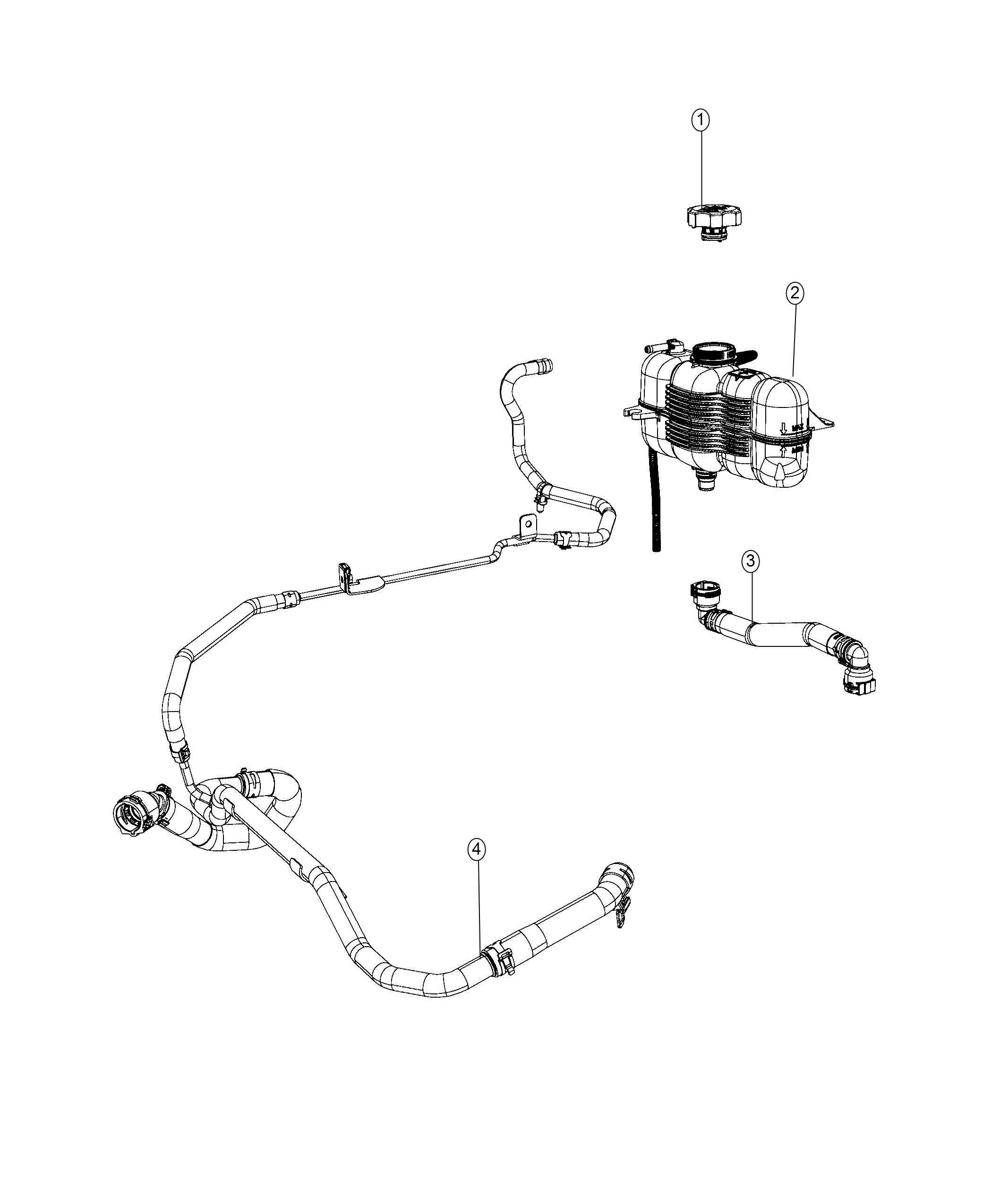 Diagram Coolant Recovery Bottle. for your Jeep