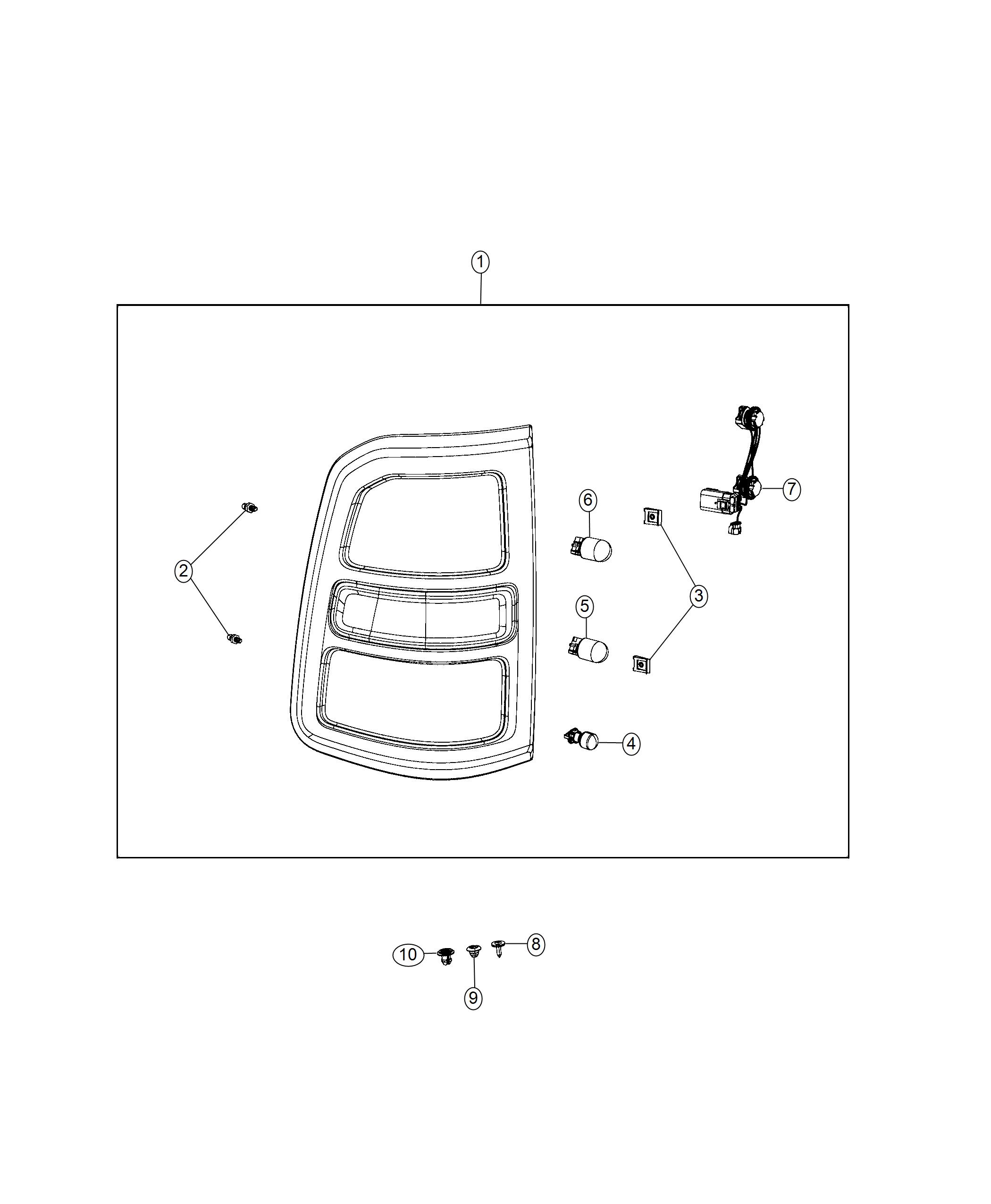 Diagram Lighting, Taillamp. for your Chrysler 300  M