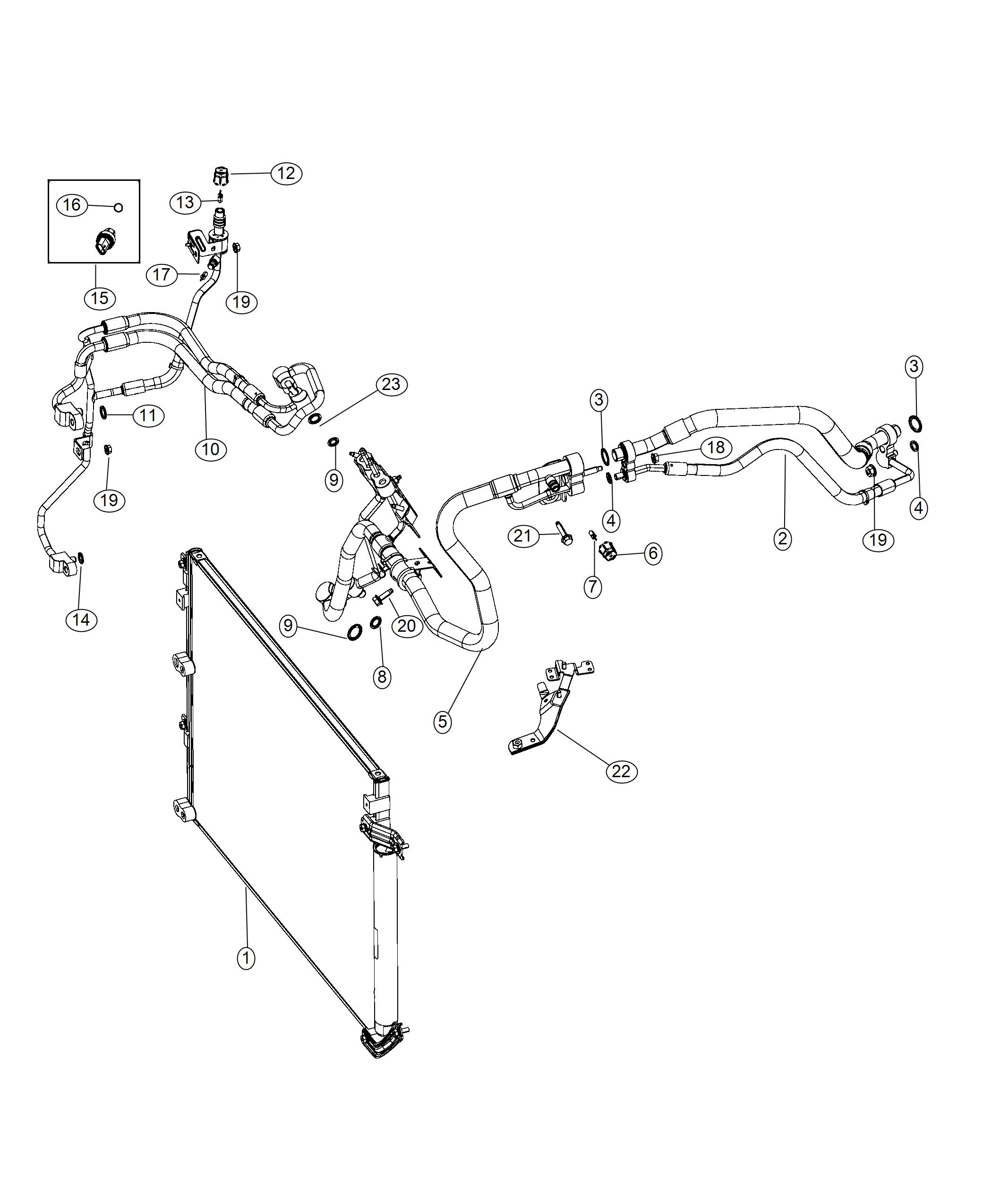 Diagram Air Conditioning Plumbing. for your 2011 Jeep Wrangler   