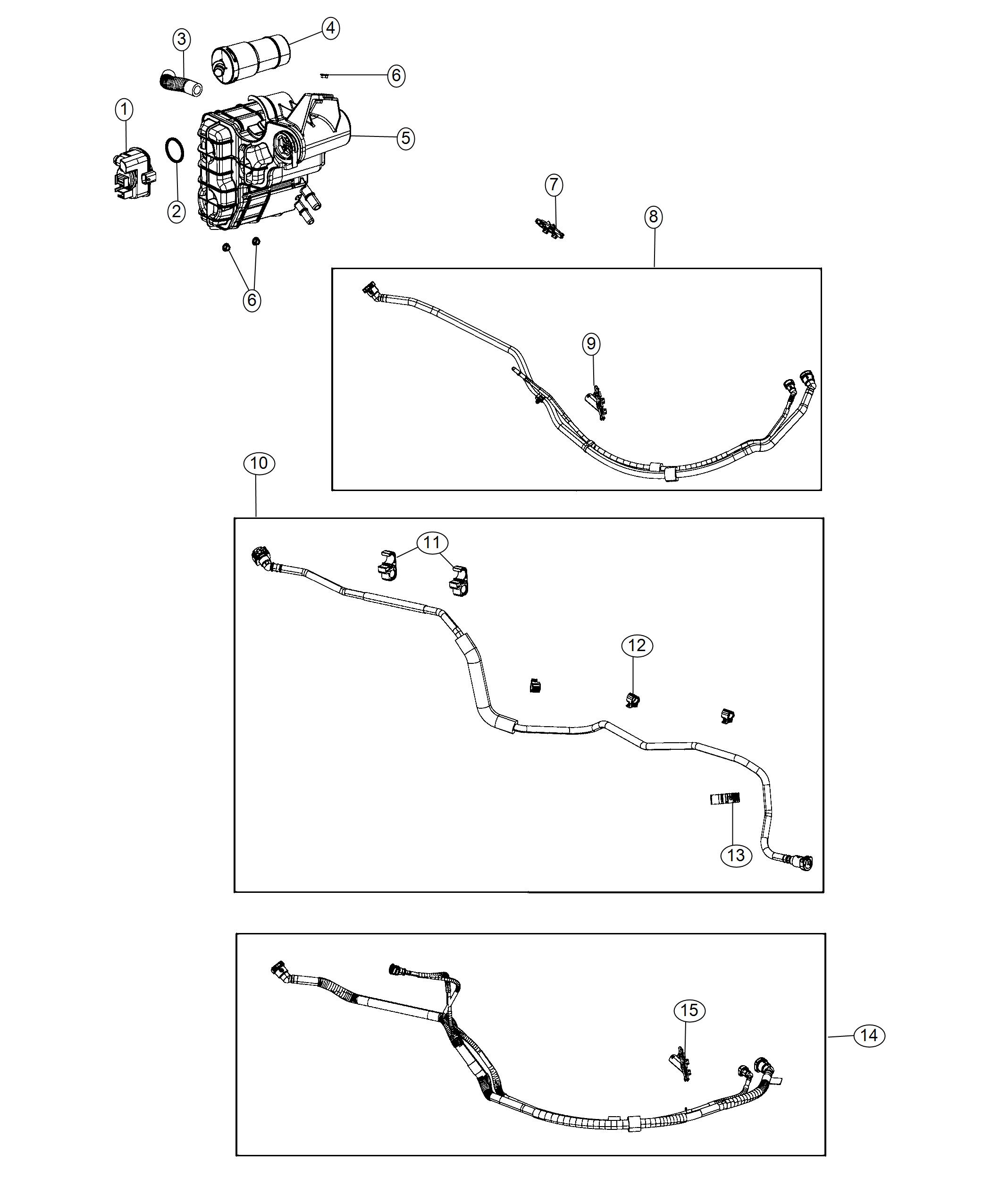 Diagram Vacuum Canister and Leak Detection Pump. for your Jeep Cherokee  