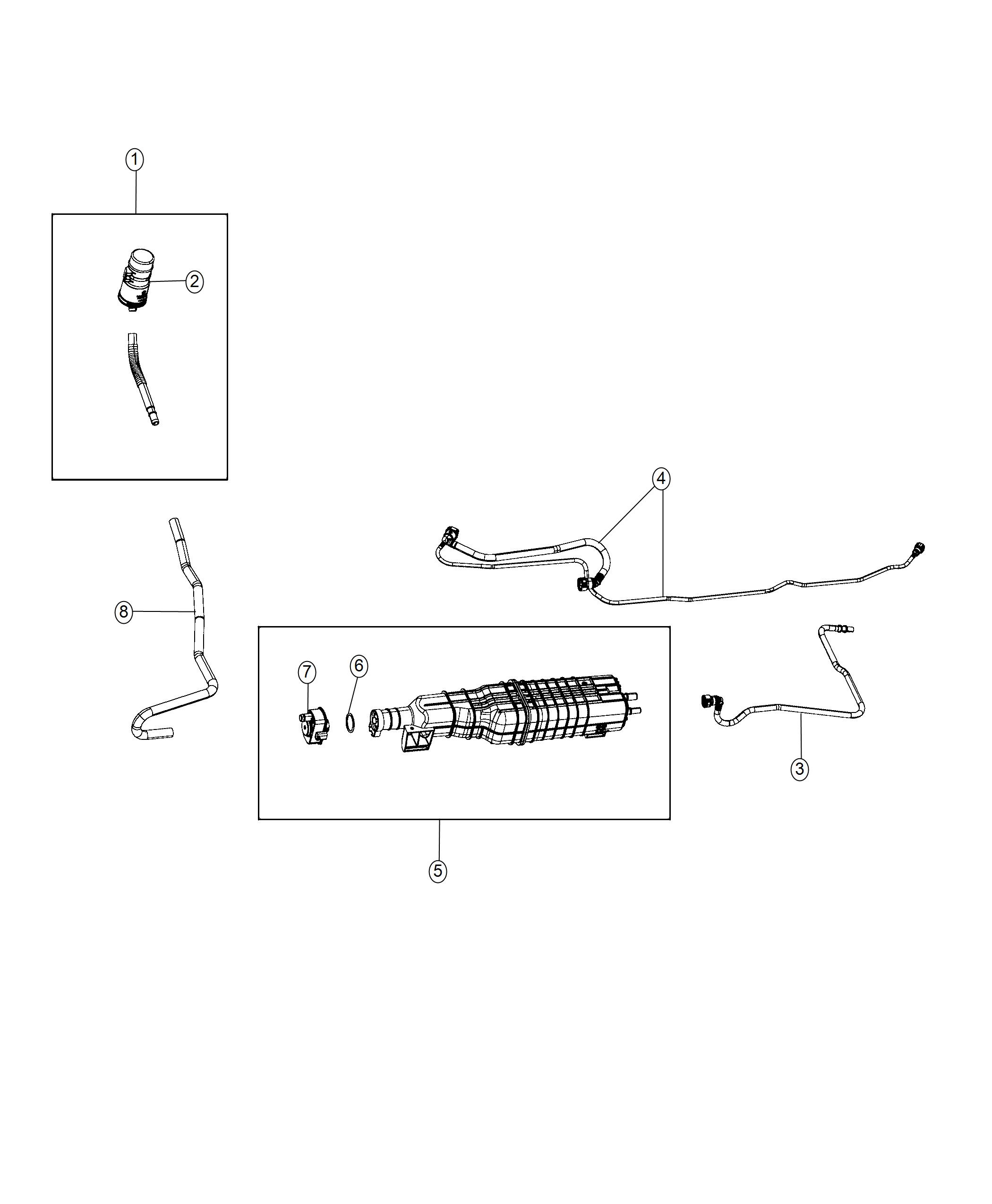 Diagram Vapor Canister and Leak Detection Pump. for your 2002 Chrysler 300  M 