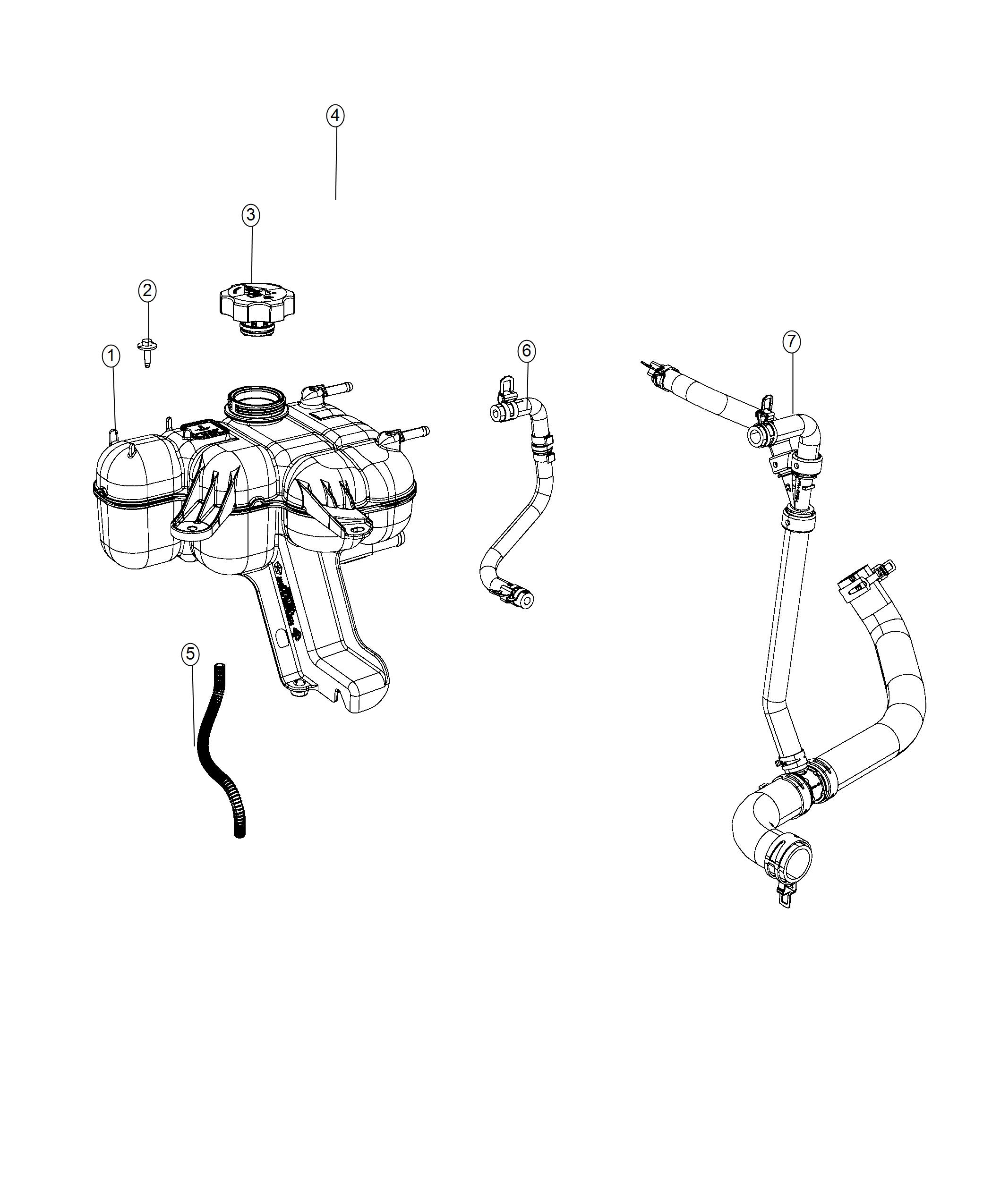 Coolant Recovery Bottle. Diagram