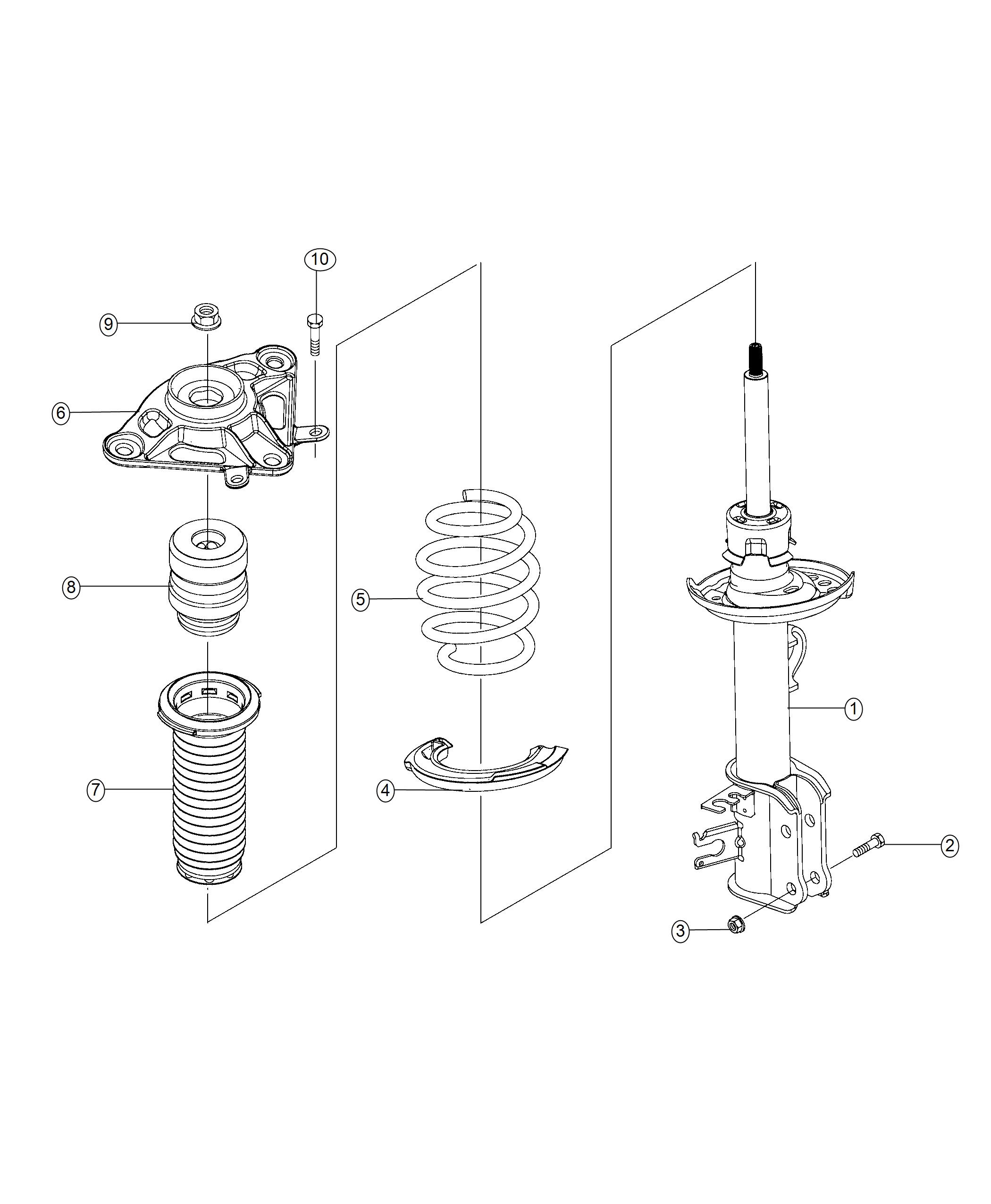 Diagram Suspension, Rear 4x2. for your 2002 Chrysler 300  M 