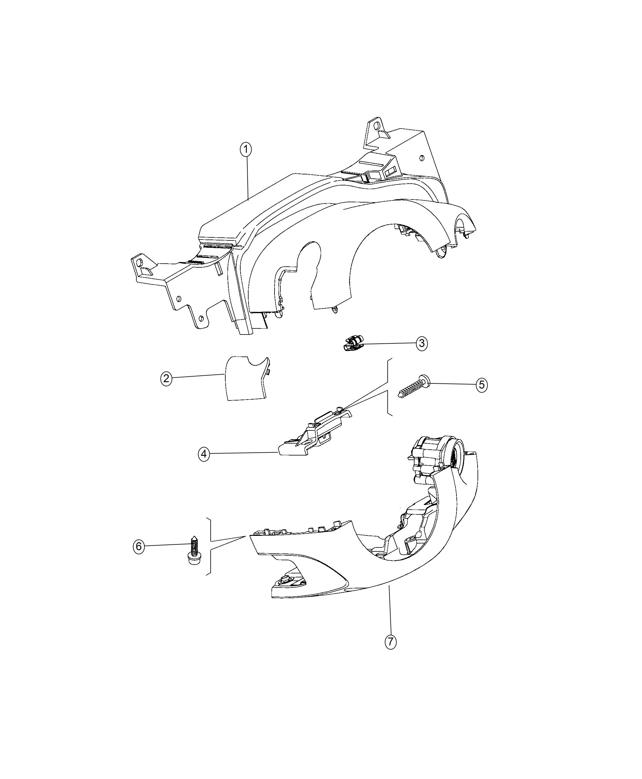 Steering Column Covers. Diagram