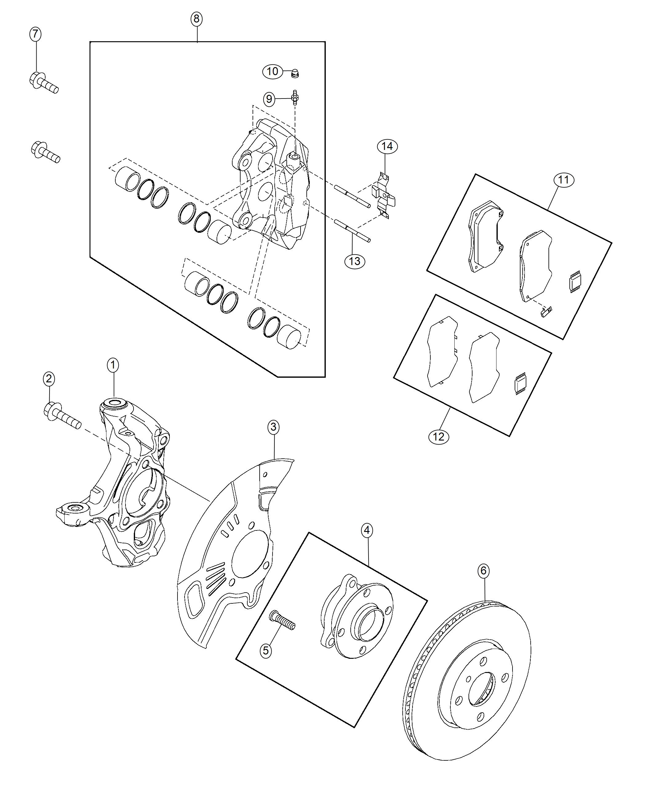 Brakes, Front. Diagram