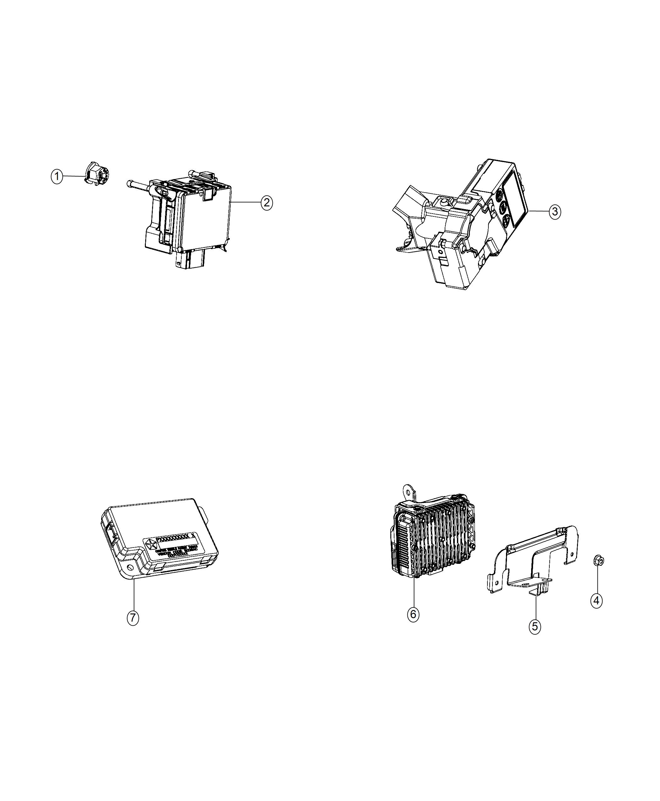 Modules, Instrument Panel And Overhead. Diagram