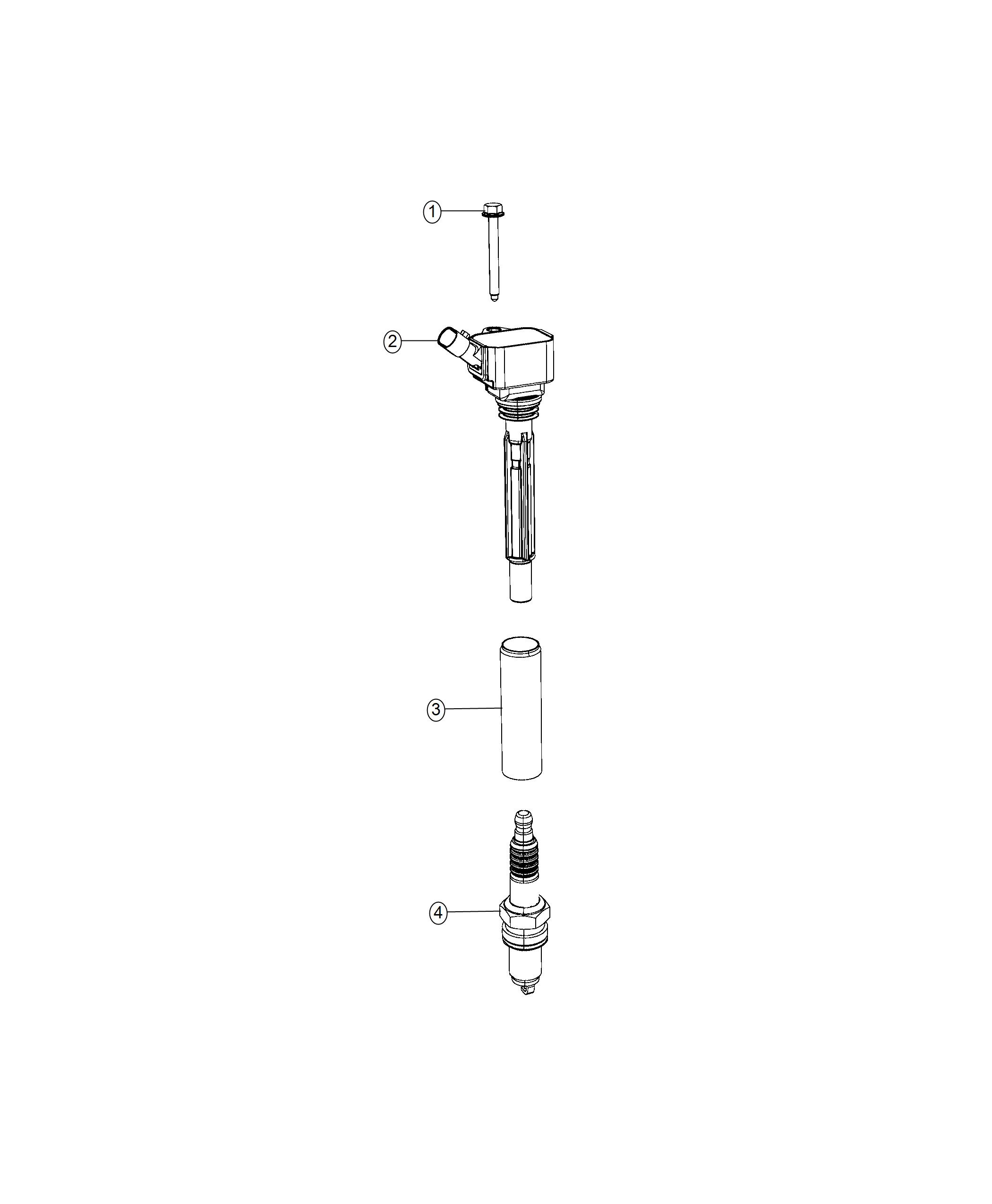 Spark Plugs And Ignition Coils. Diagram