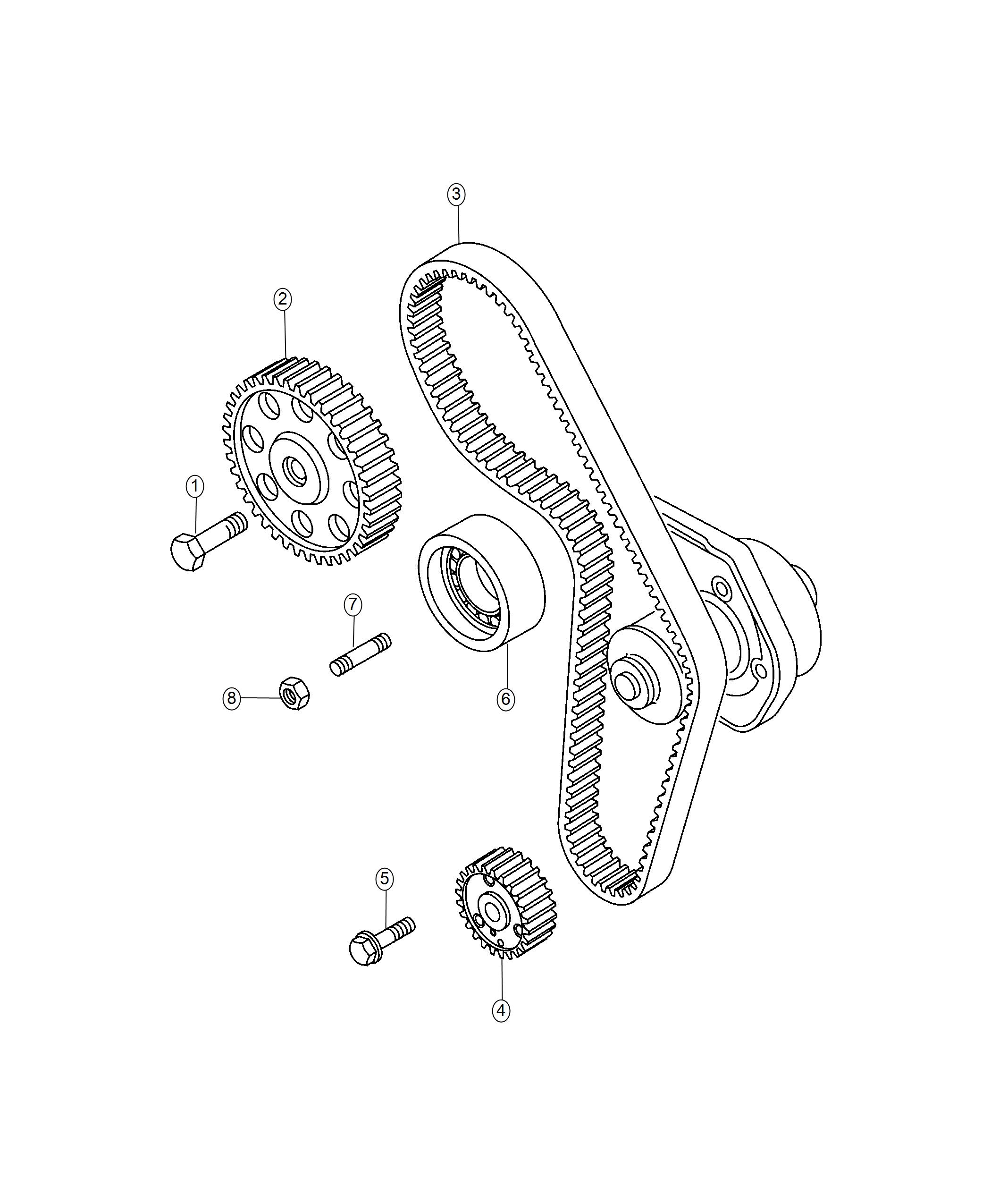 Timing System 1.4L Turbocharged [1.4L I4 MULTIAIR TURBO ENGINE]. Diagram