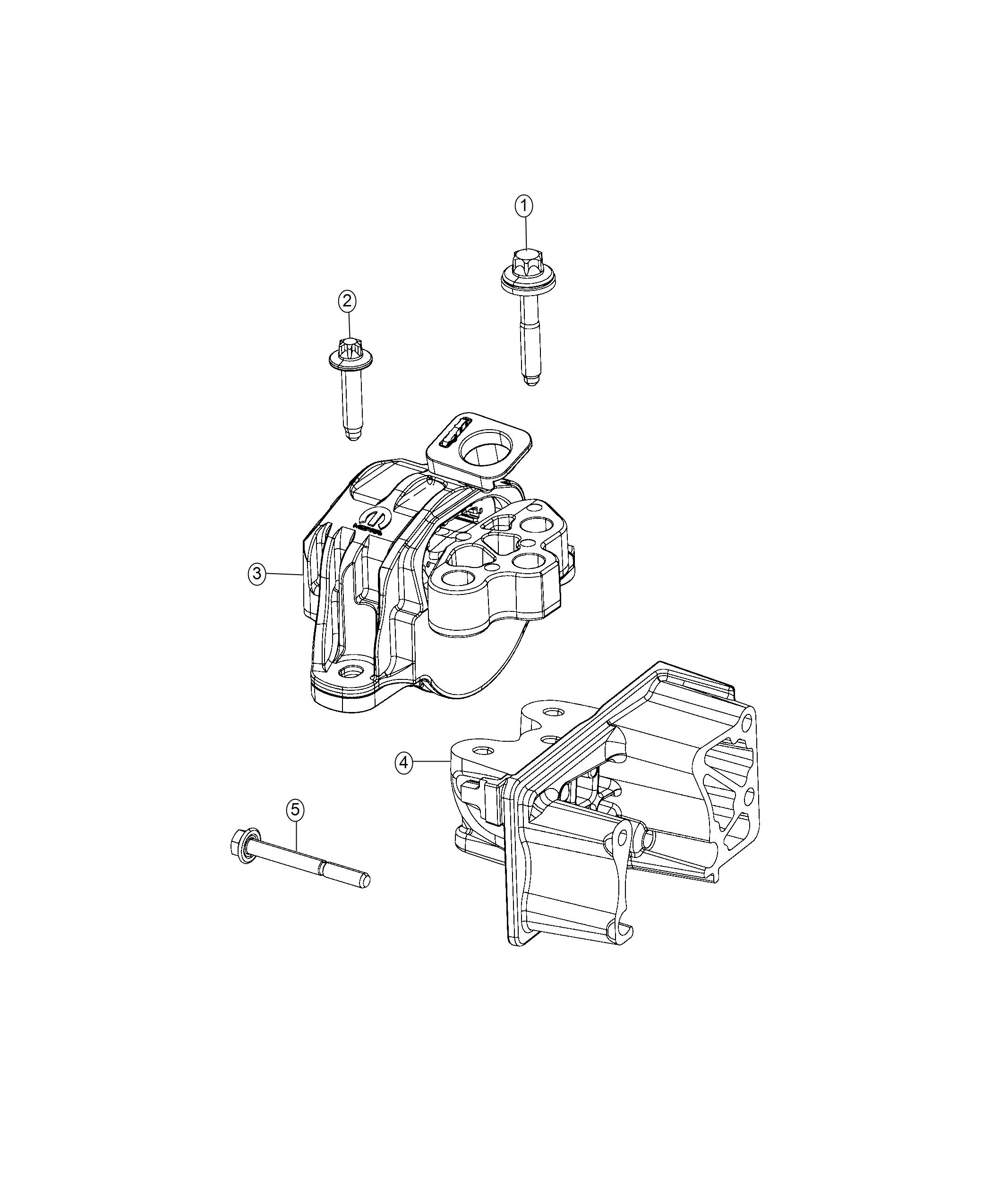 Diagram Engine Mounting 1.4L Turbocharged [1.4L I4 MULTIAIR TURBO ENGINE]. for your 2003 Chrysler 300  M 