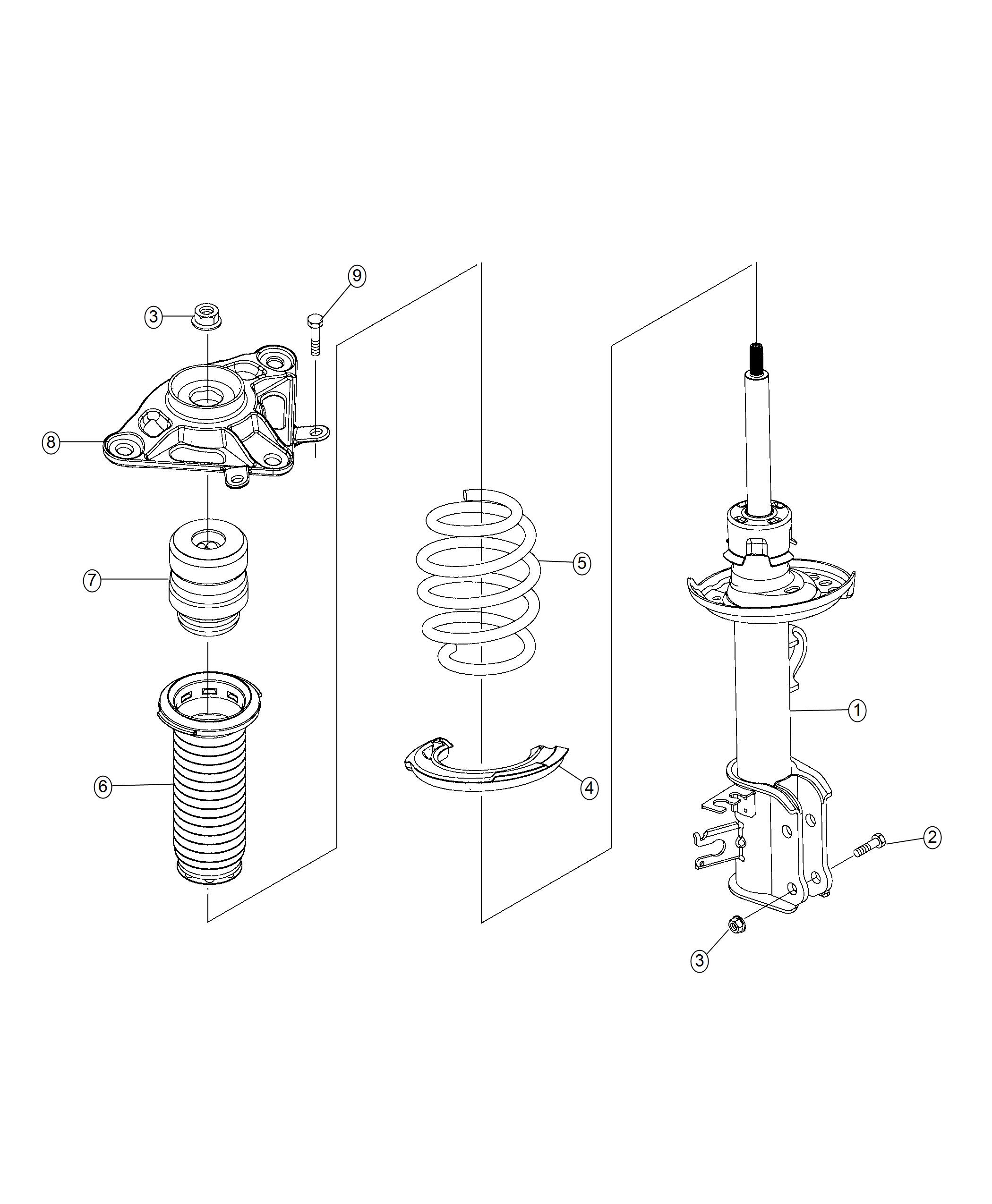 Diagram Suspension, Rear 4X2. for your 2002 Chrysler 300  M 