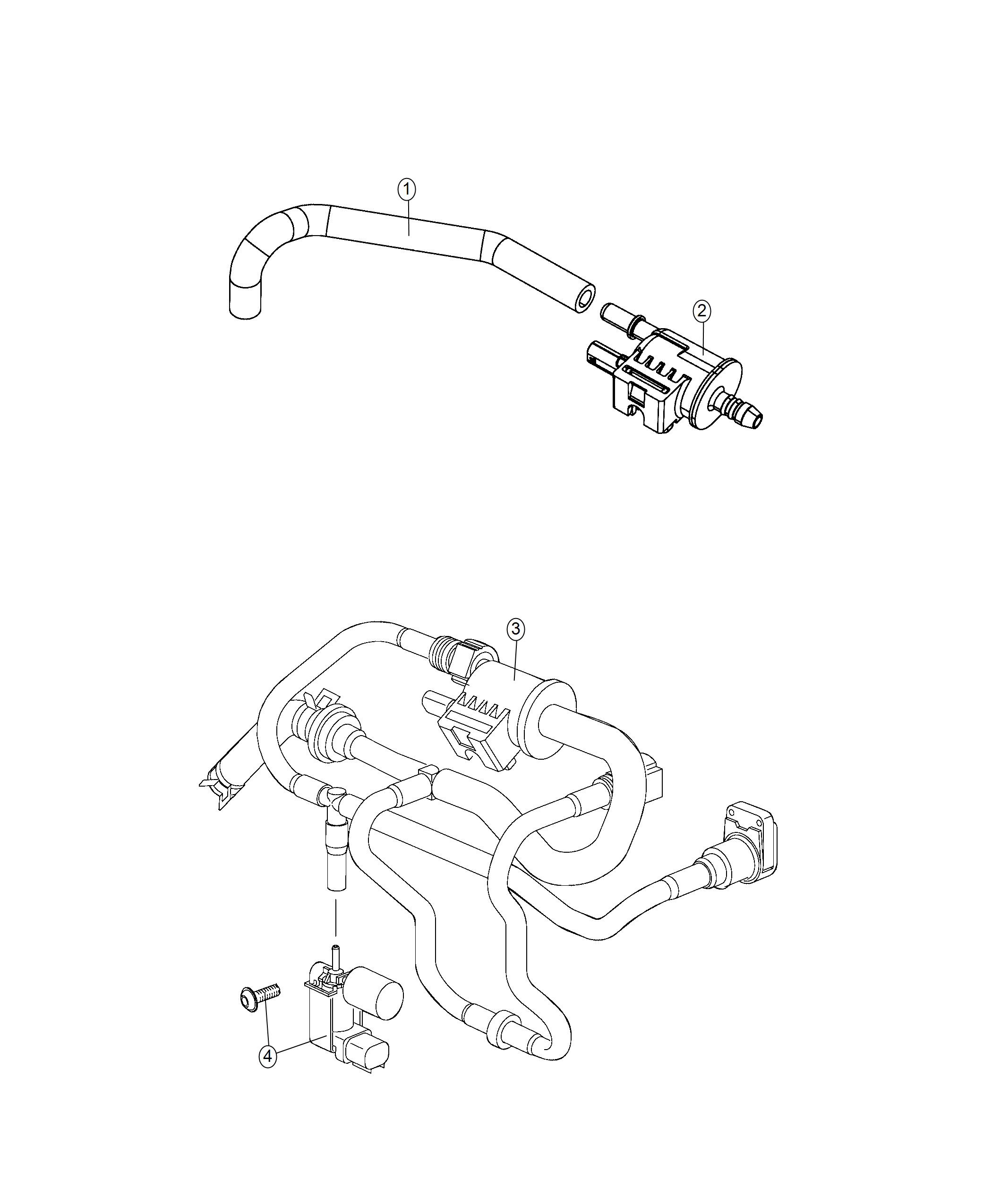 Diagram Emission Control Vacuum Harness. for your Jeep Renegade  