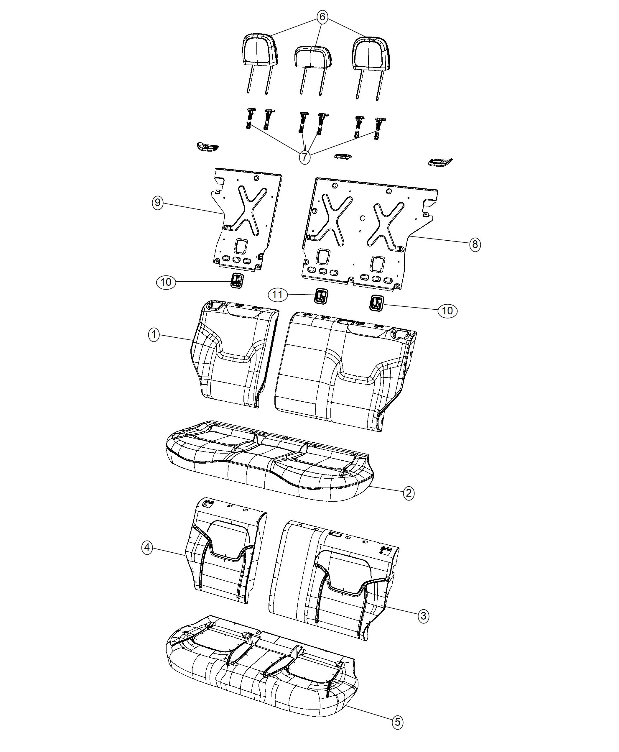 Rear Seat - Split - Trim Code [No Description Available]. Diagram