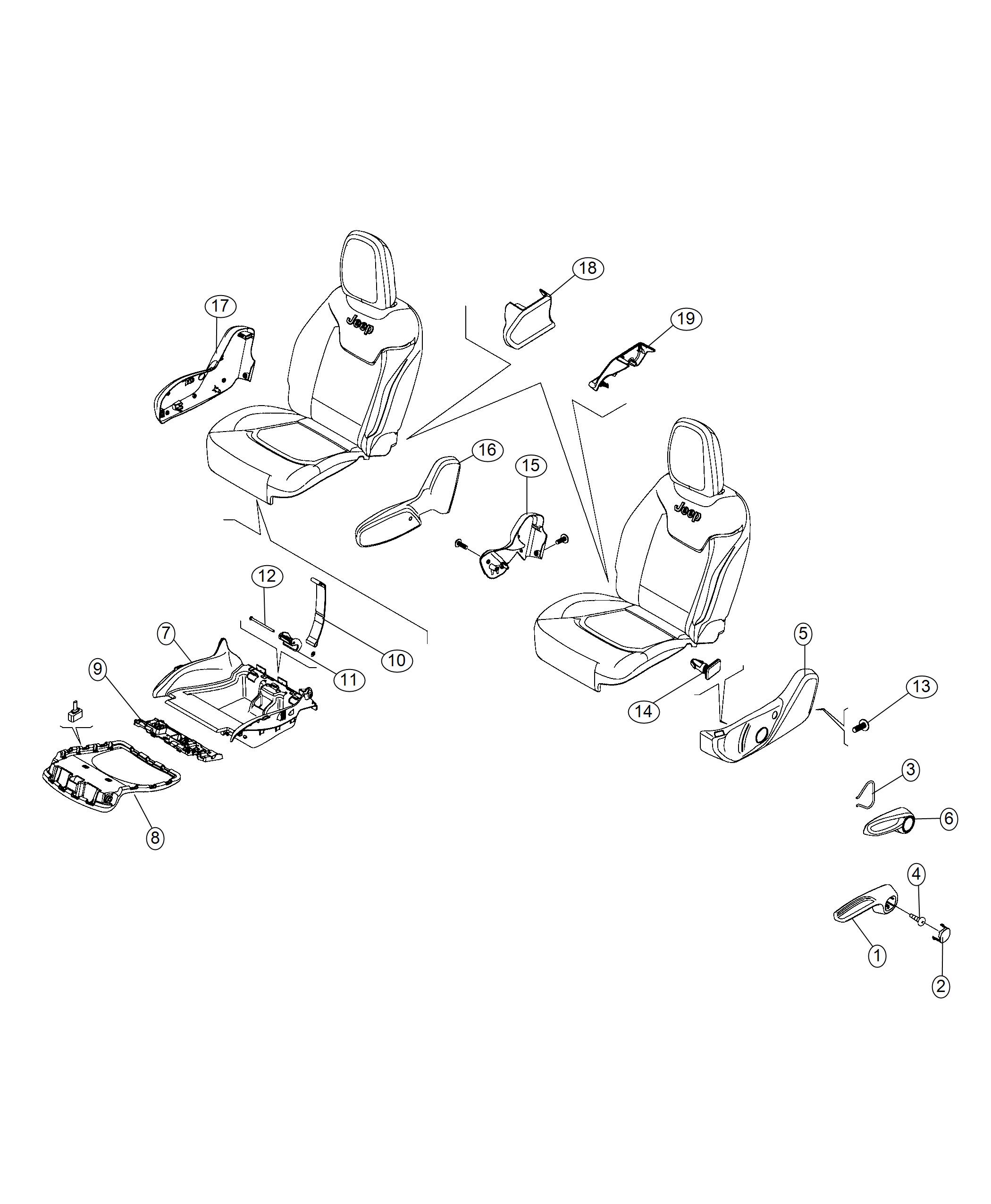 Diagram Handles, Shields And Under Cushion Storage. for your Chrysler 300  M