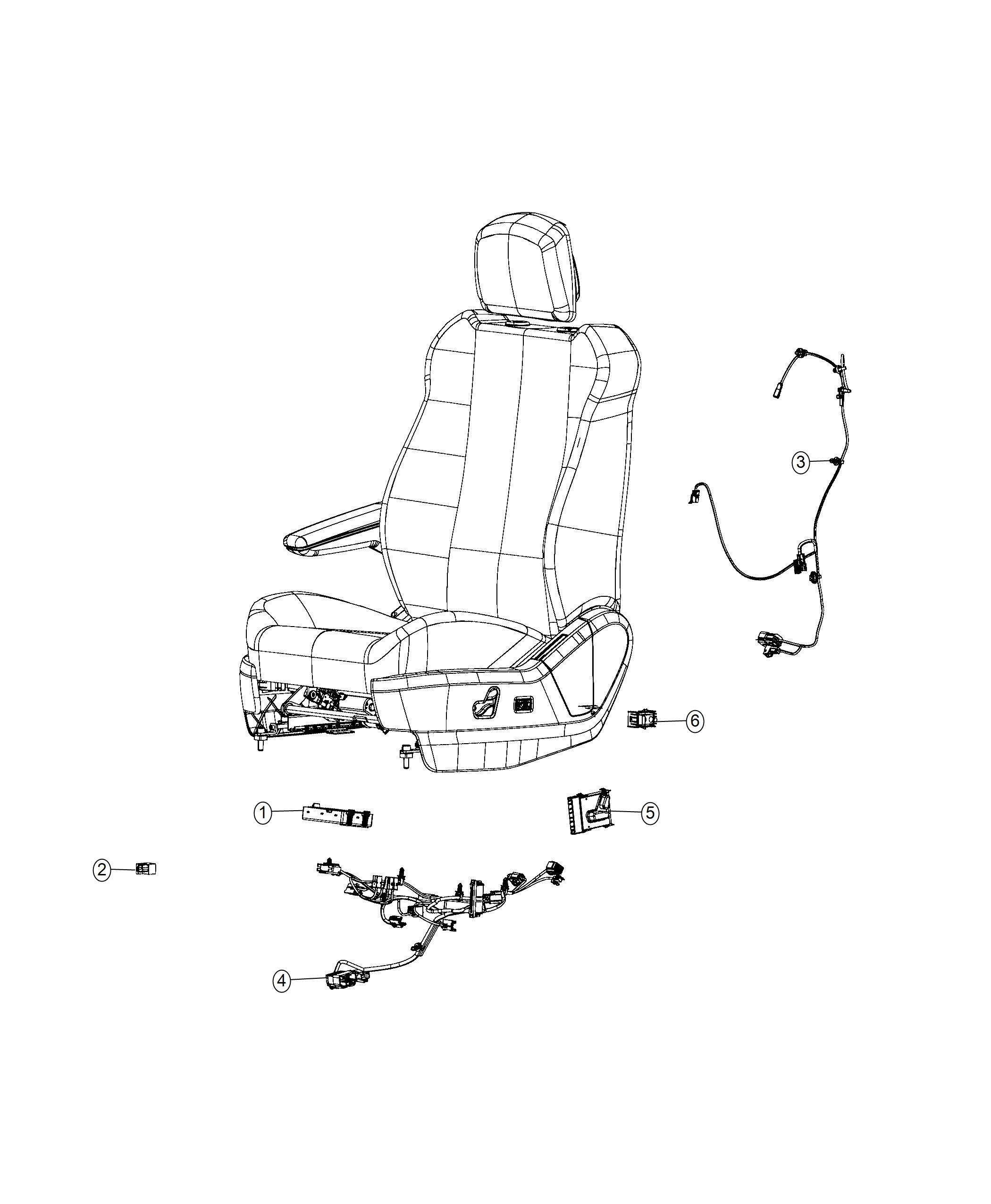 Switches, Driver Seat. Diagram