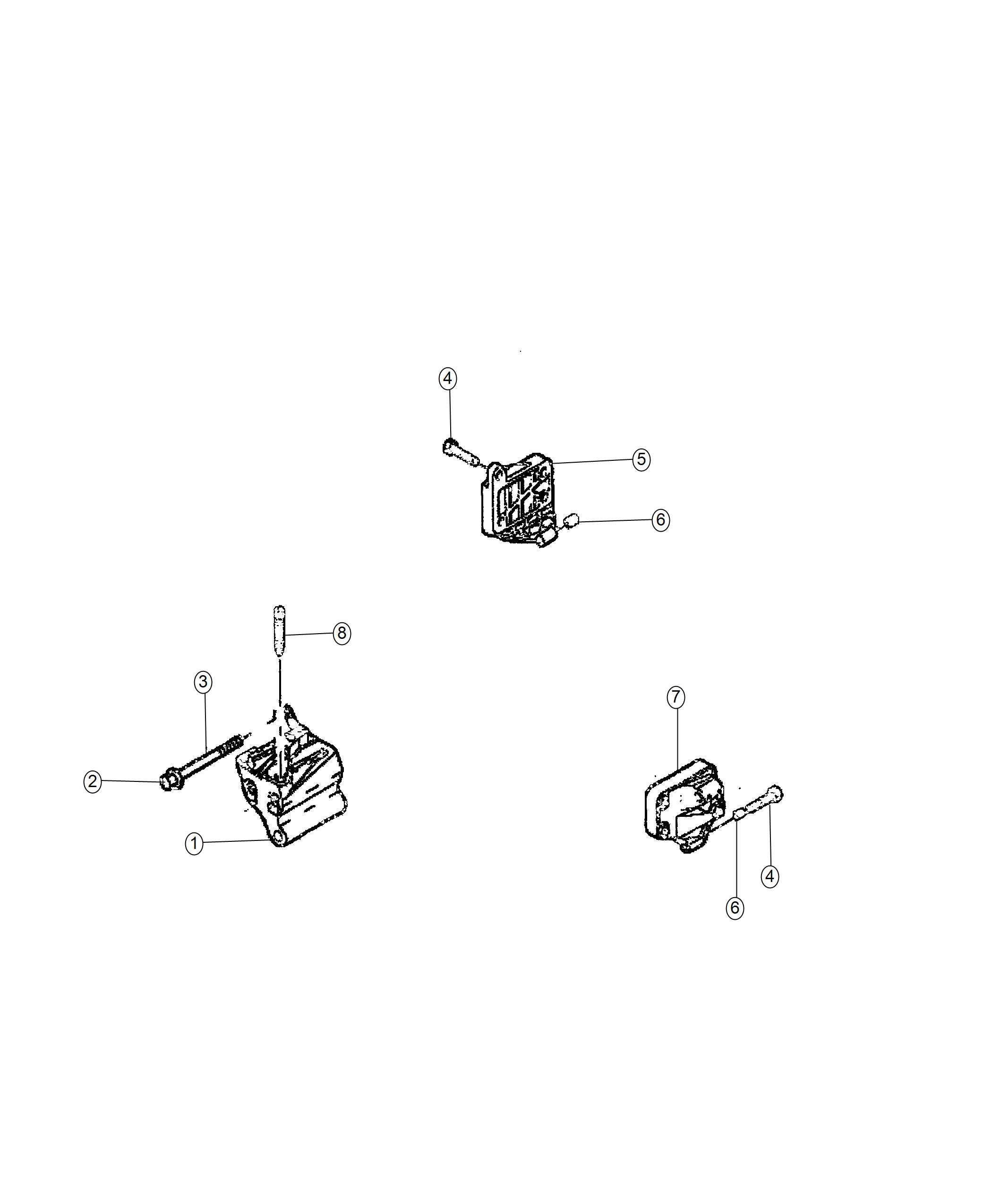 Engine Mounts and Hardware. Diagram