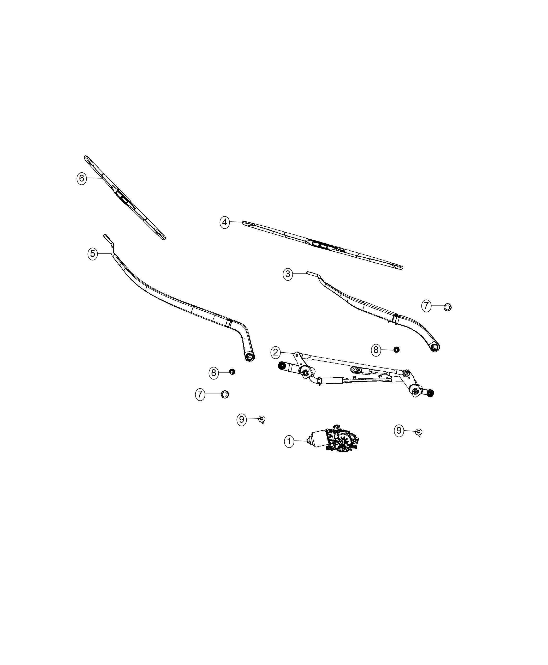 System, Front Wiper. Diagram