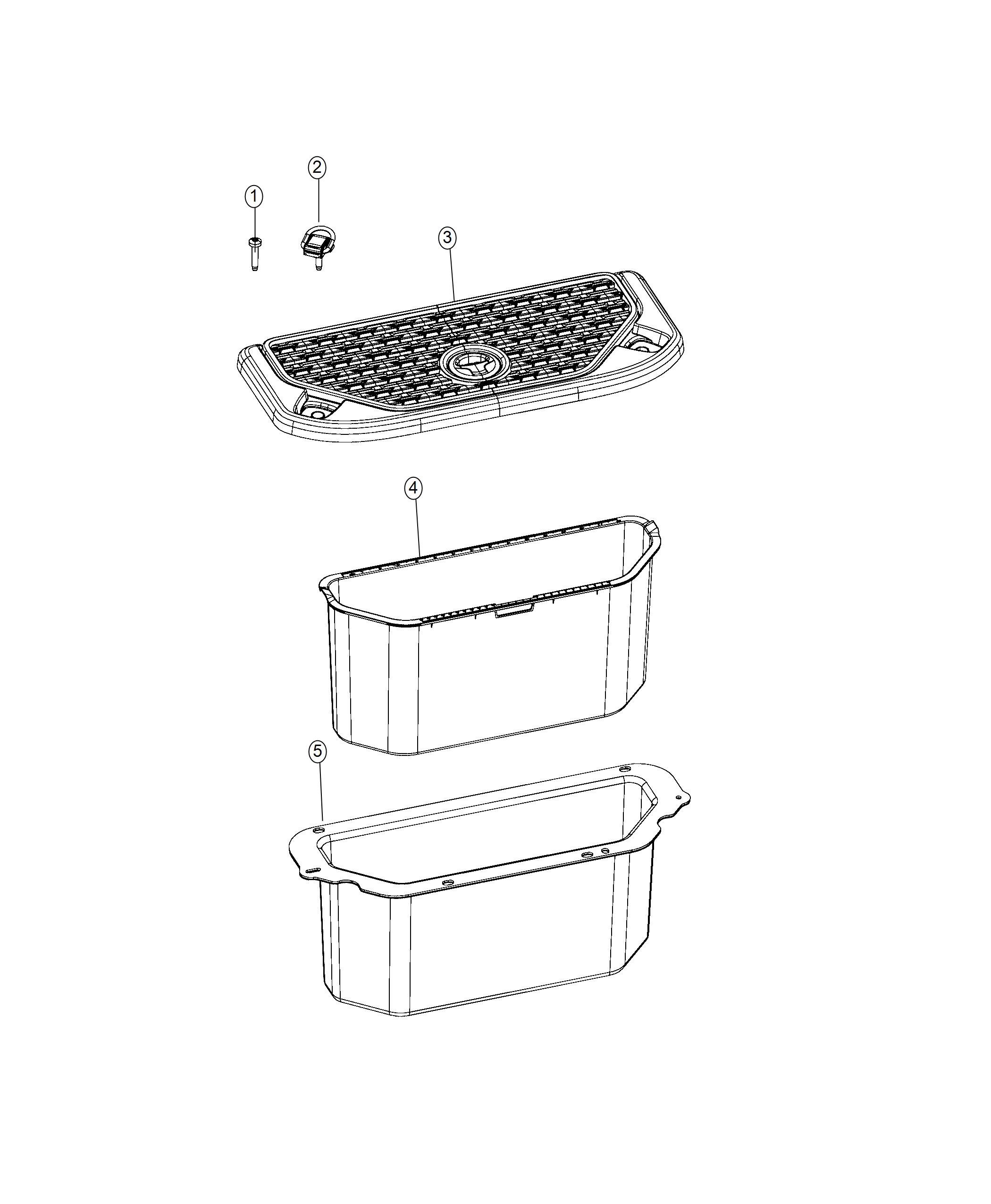 Floor Bin Storage [2nd Row In Floor Storage Bins]. Diagram