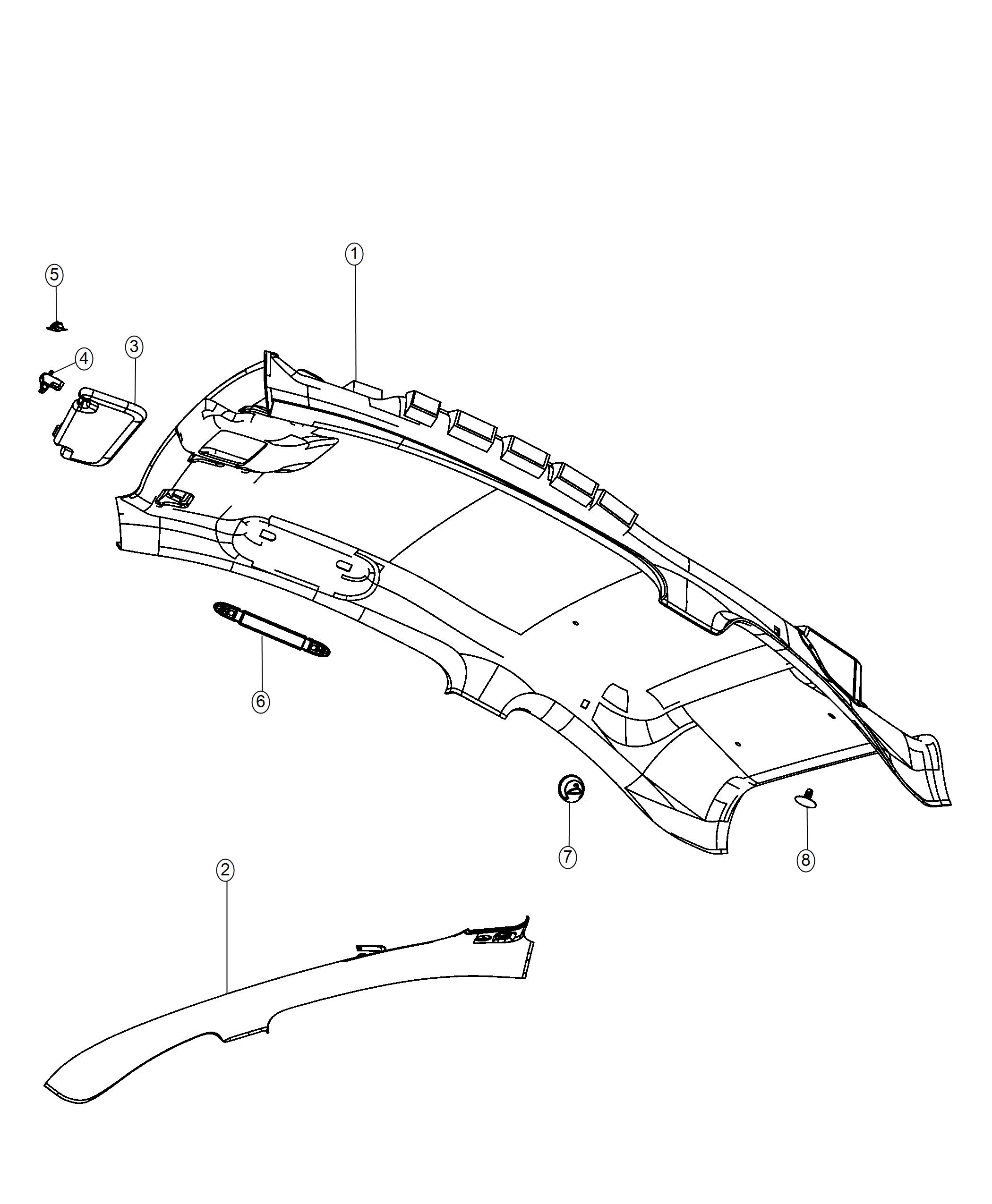 Headliners and Visors. Diagram