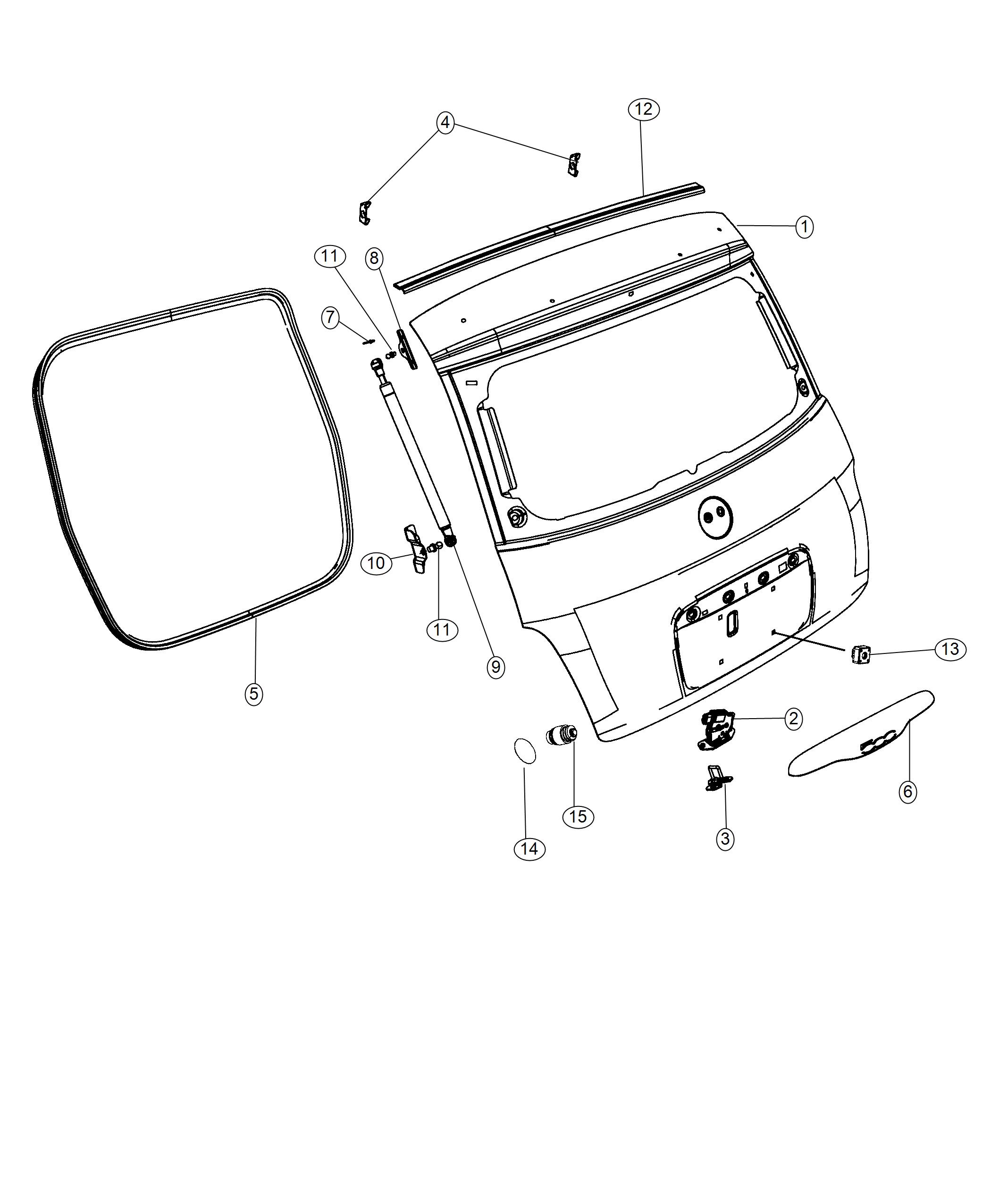 Full size assembly image of Liftgate and related Parts - 24 Body. (1/1)