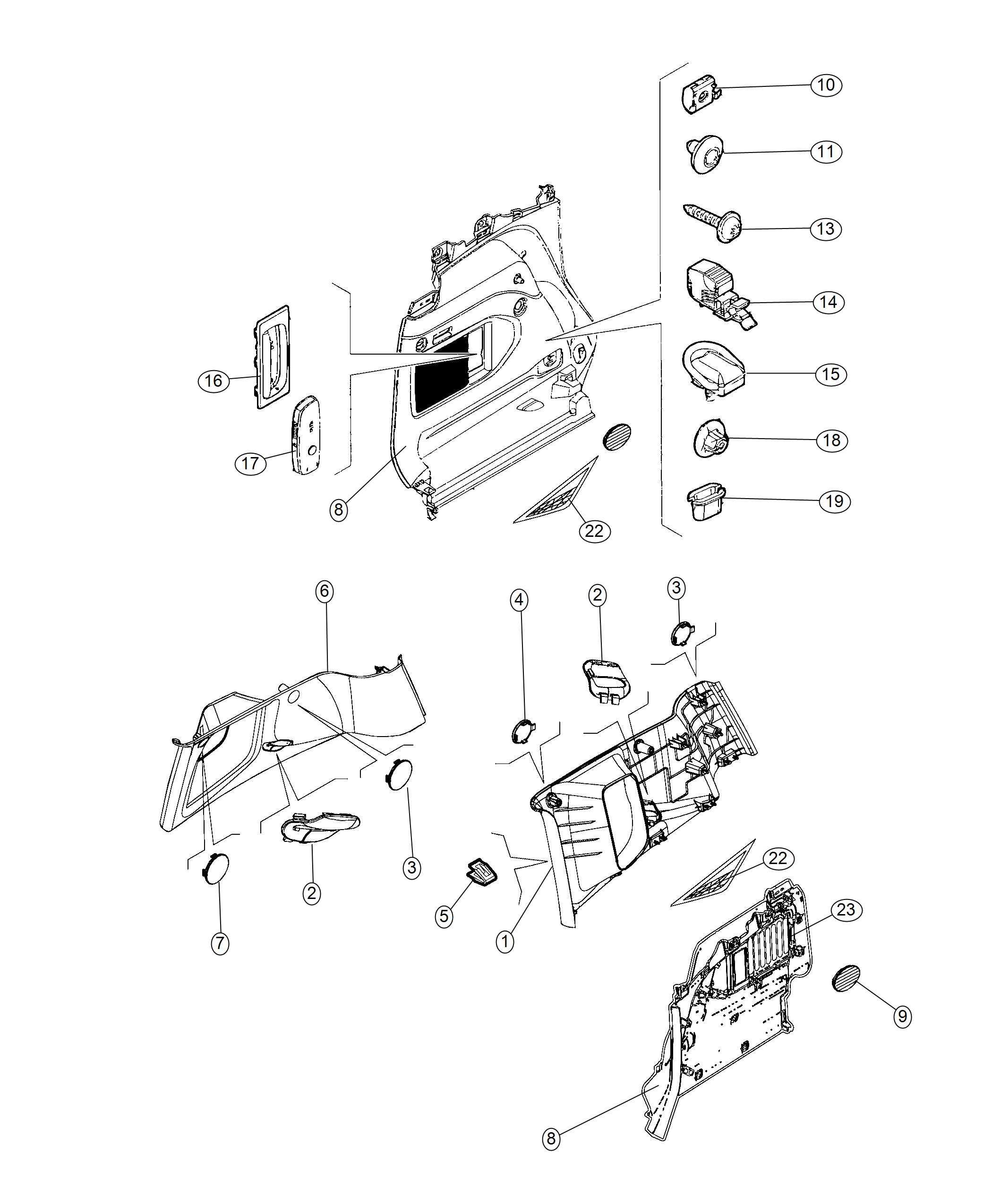 Quarter Trim Panel. Diagram