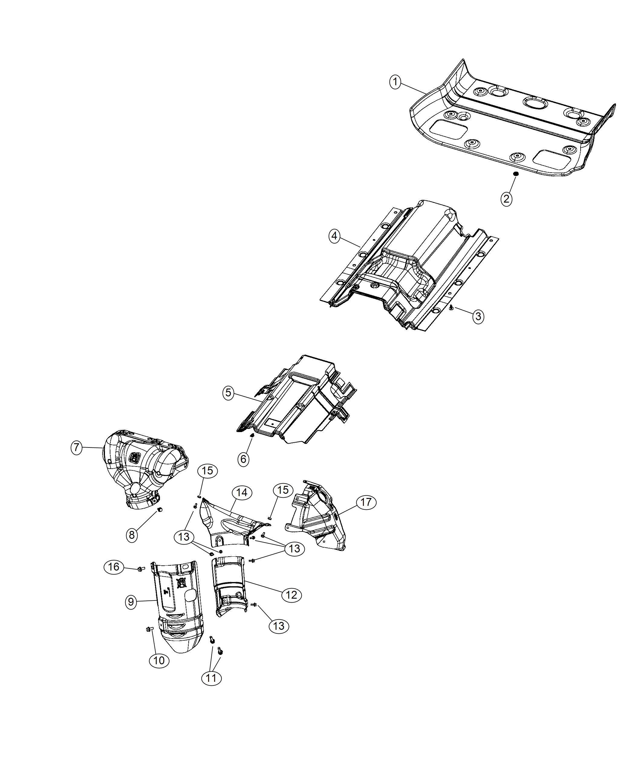 Diagram Exhaust Heat Shield. for your Chrysler 300  M